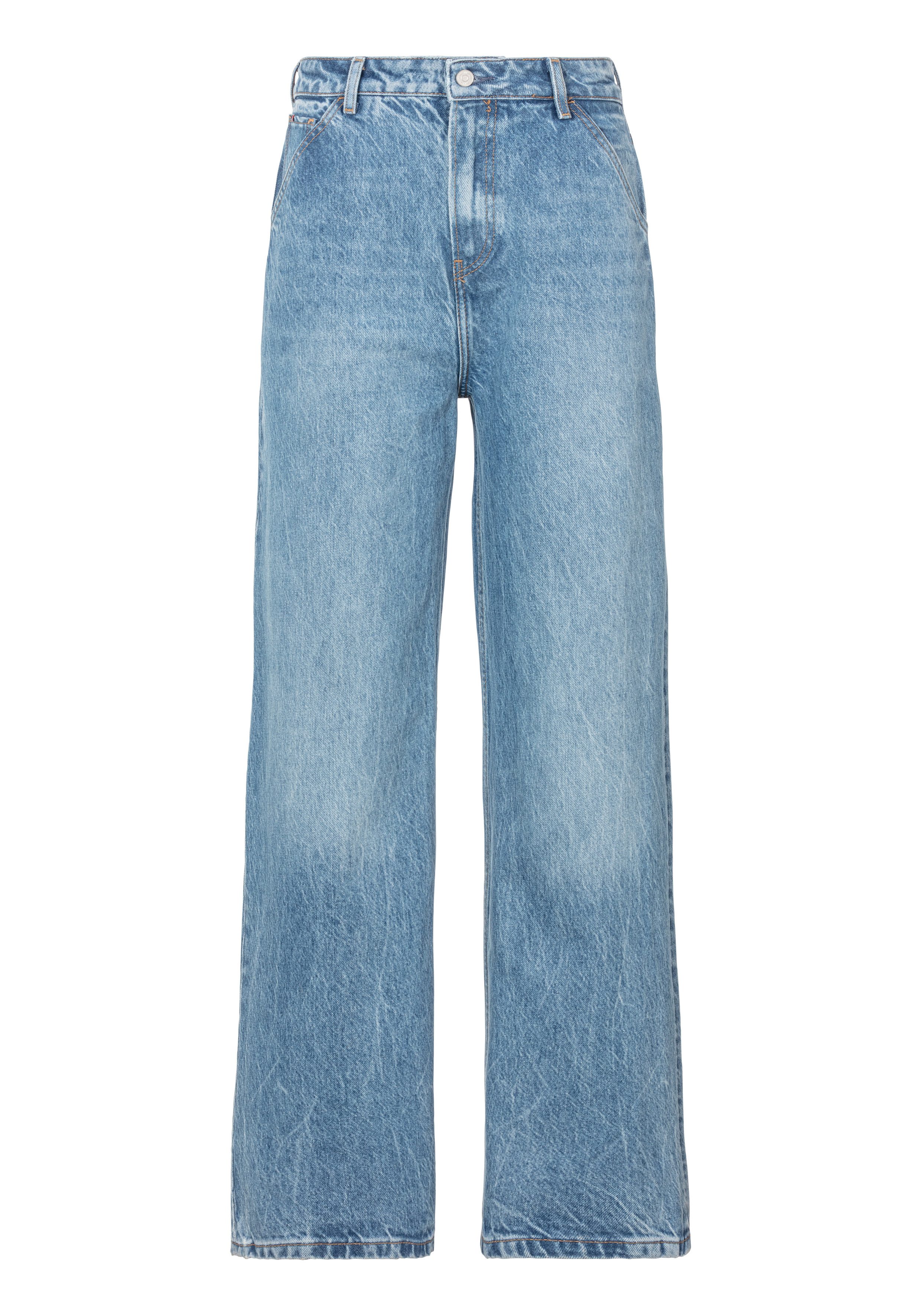 Tommy Hilfiger Wijde jeans Loose Wide Leg Regular Waist met tommy hilfiger logo-badge
