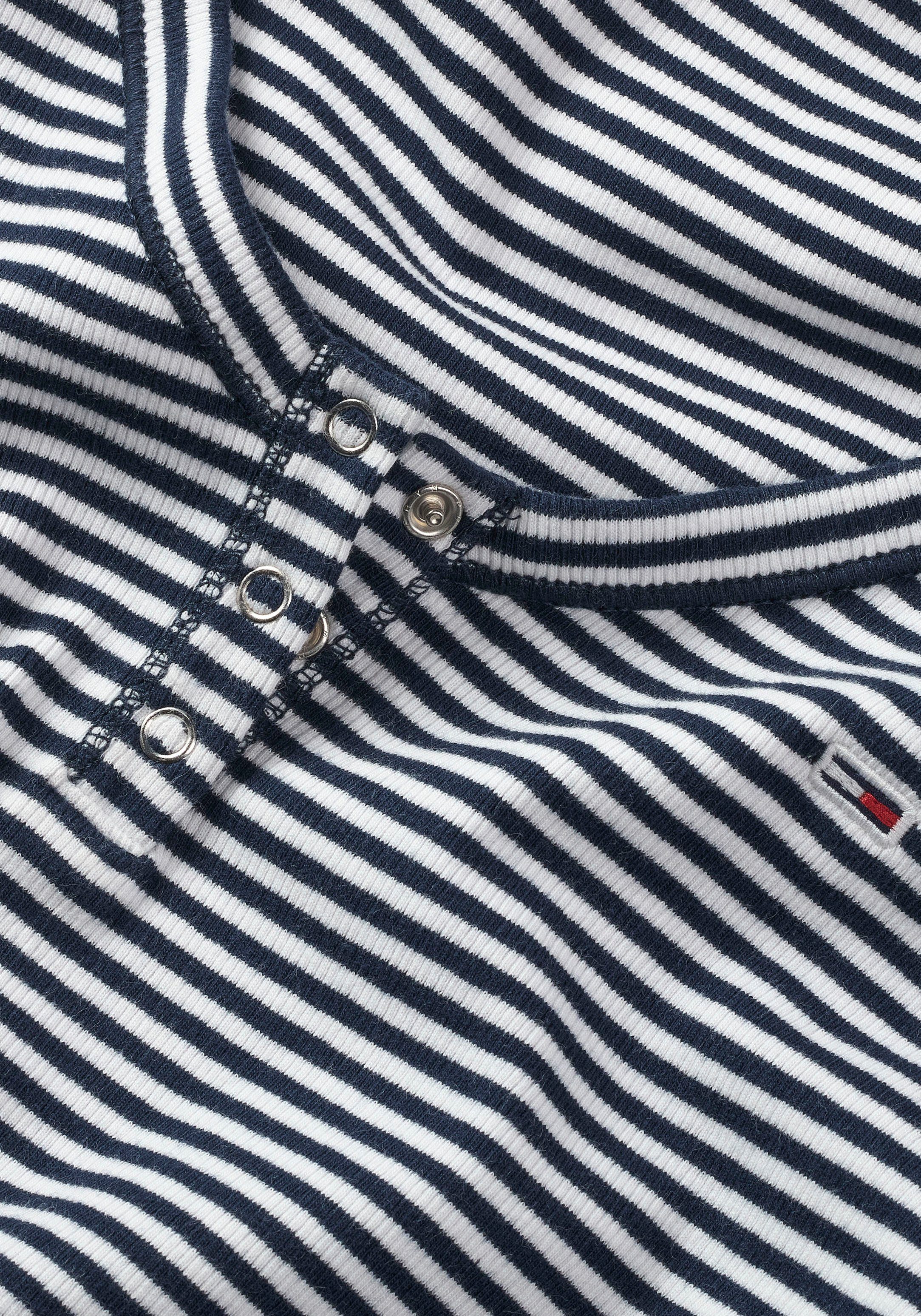 TOMMY JEANS Shirt met V-hals TJW SLIM HENLEY STRIPE V-NECK SS