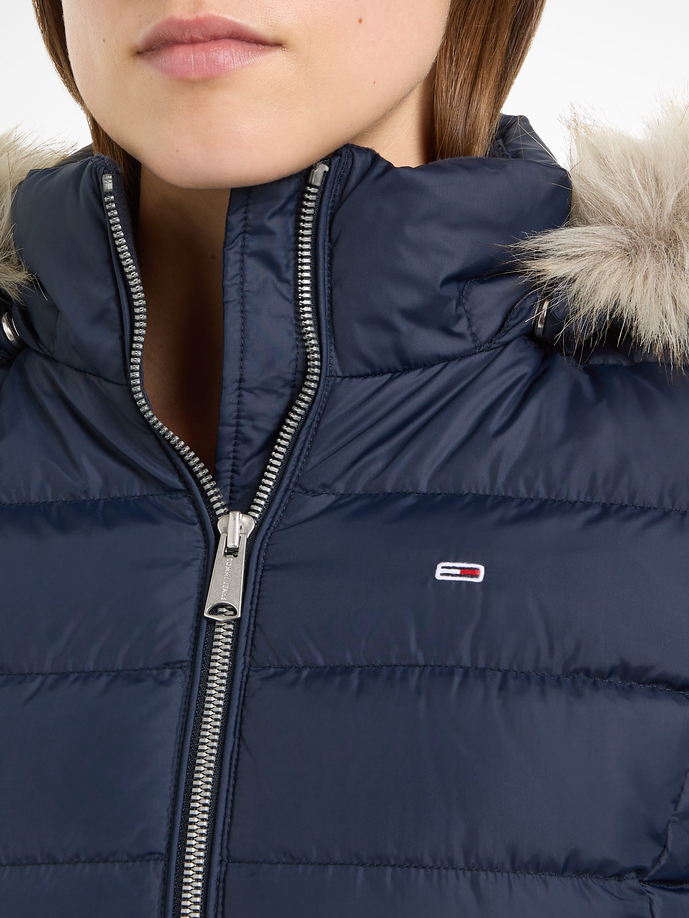 TOMMY JEANS Gewatteerde jas TJW BASIC HOODED DOWN JACKET EXT