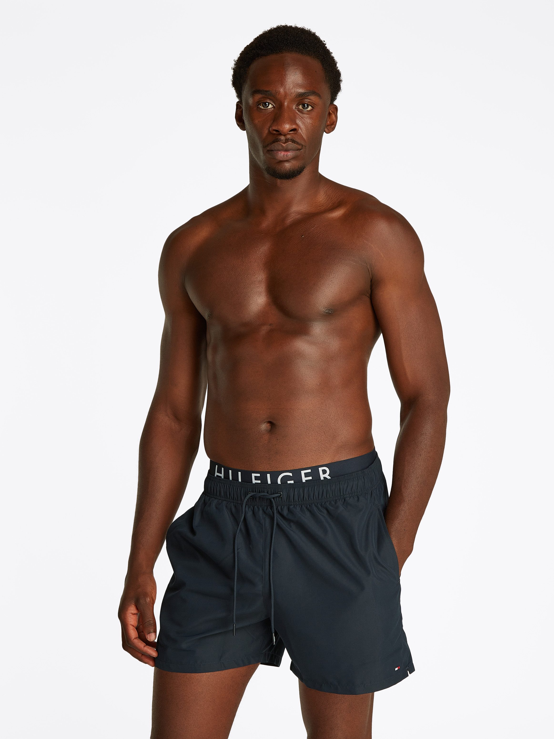 Tommy Hilfiger Swimwear Zwemshort MEDIUM DRAWSTRING DW met bindband, met logo-opdruk