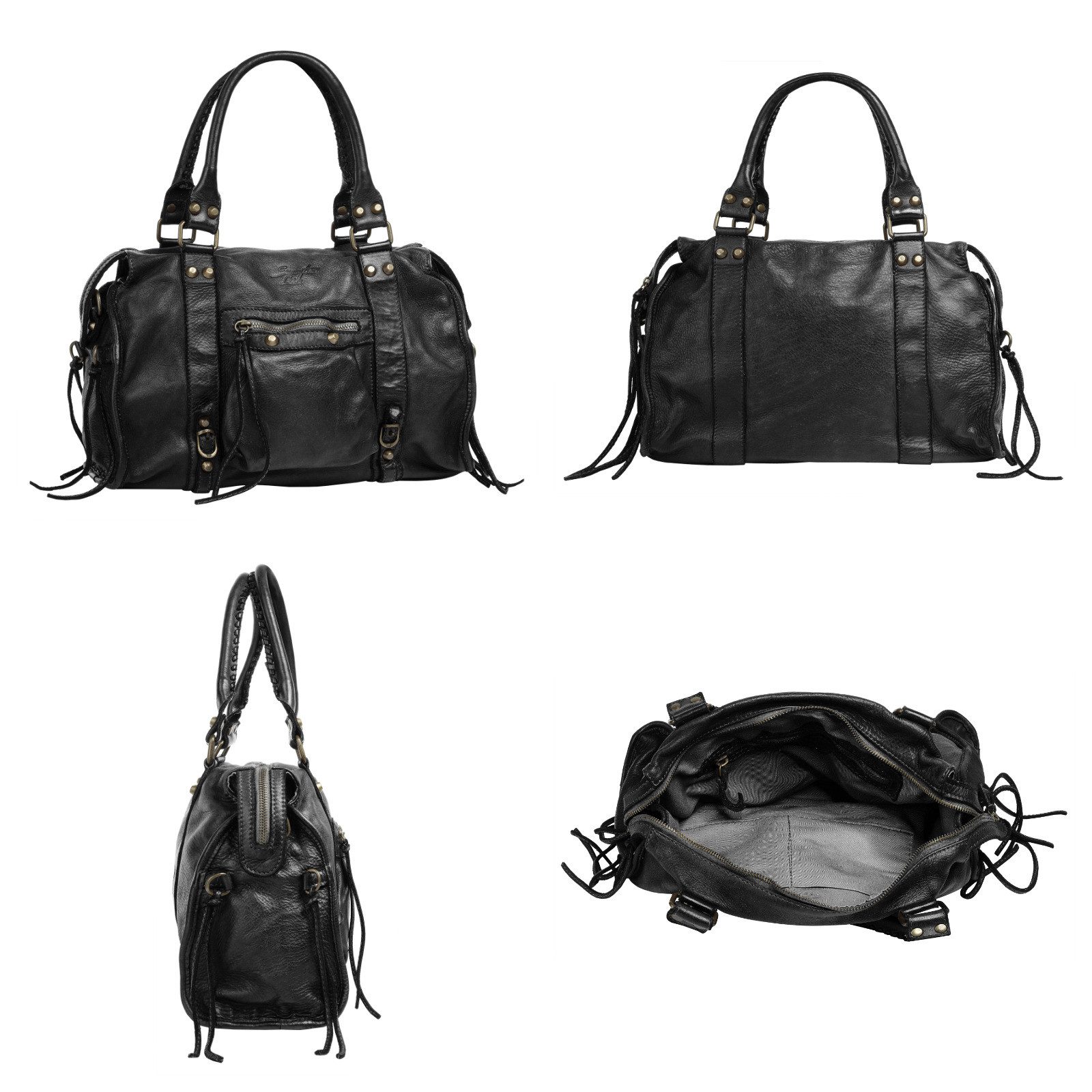 Samantha Look Shopper echt leer, made in italy (1-delig)