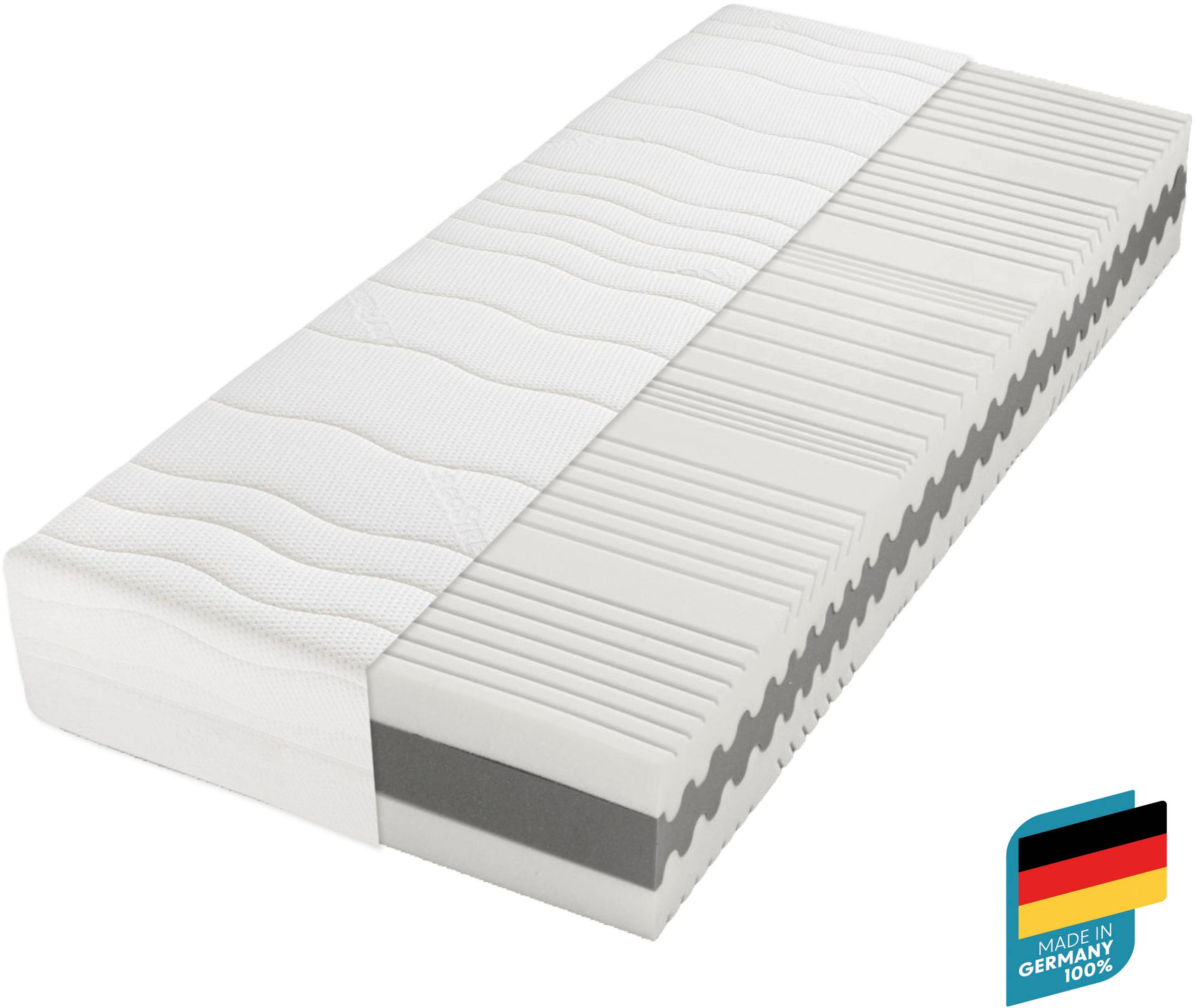 Beco Comfortschuimmatras Matras gigant trio KS, luxe-matrashoogte, in diverse afmetingen hoogte 30 cm comfortschuim matrassen maat 90 cm x 200 cm x