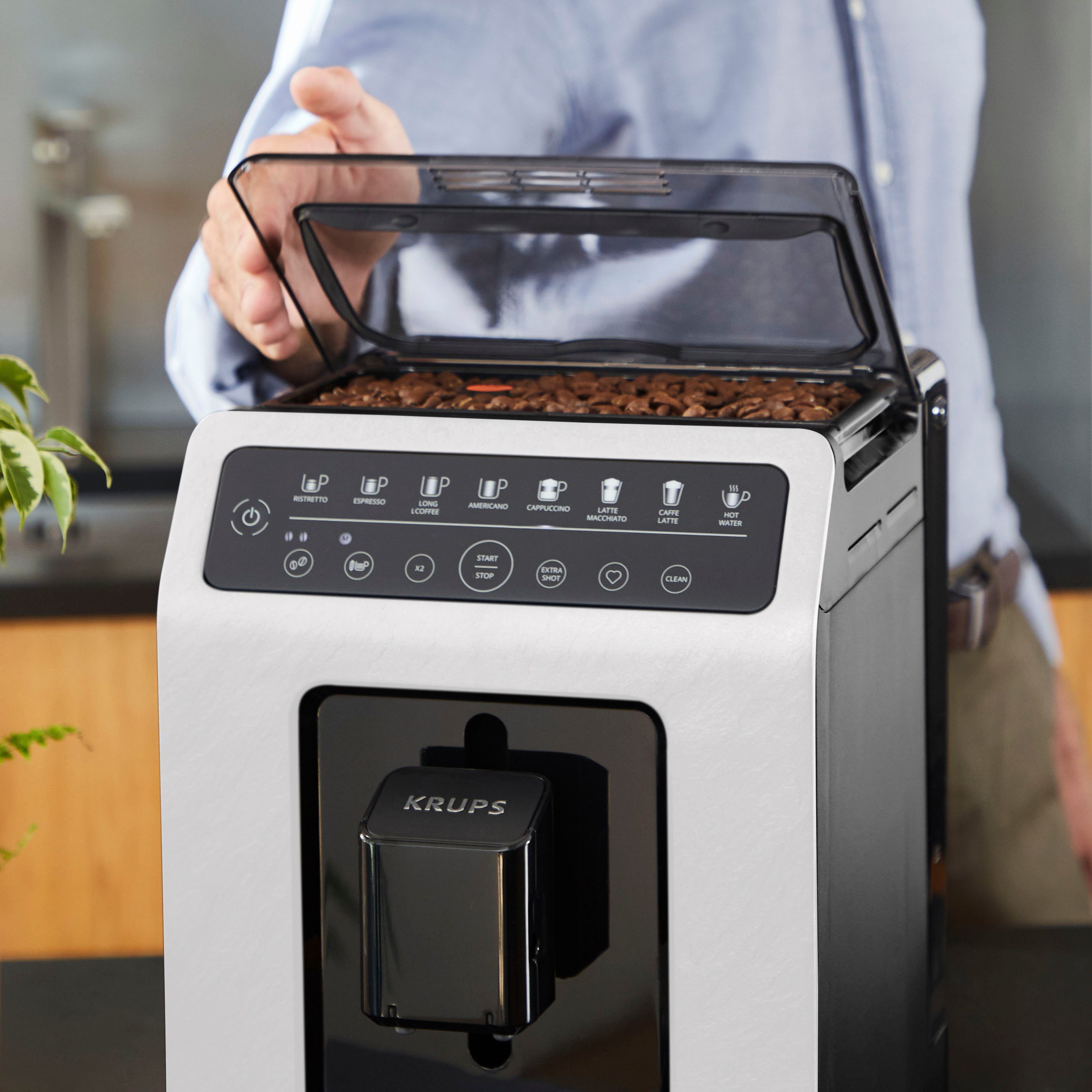 Krups Volautomatisch koffiezetapparaat EA897A Evidence ECOdesign, ecologisch, touch-bediening