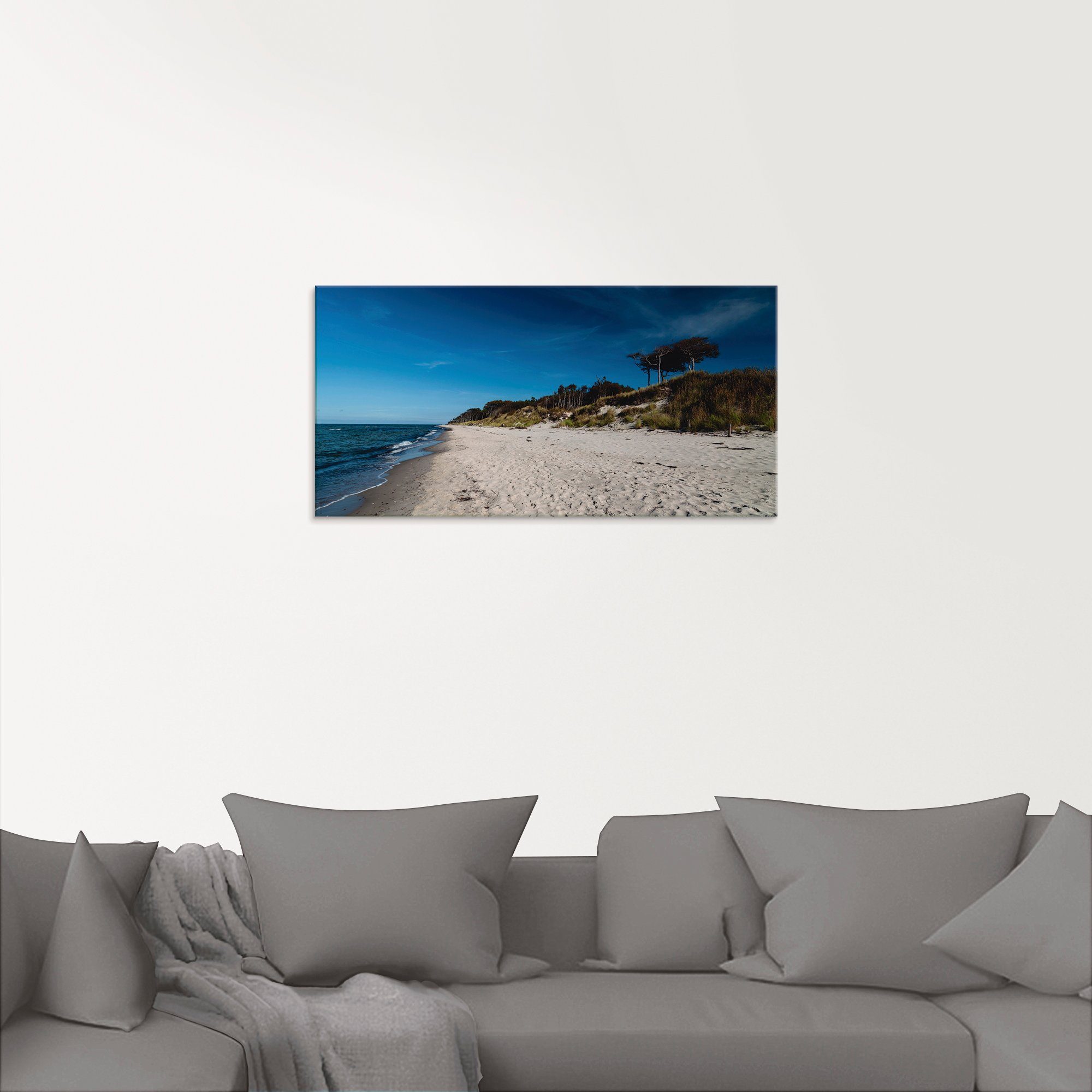 Artland Print op glas Aan het Weststrand- Oostzee - Darss