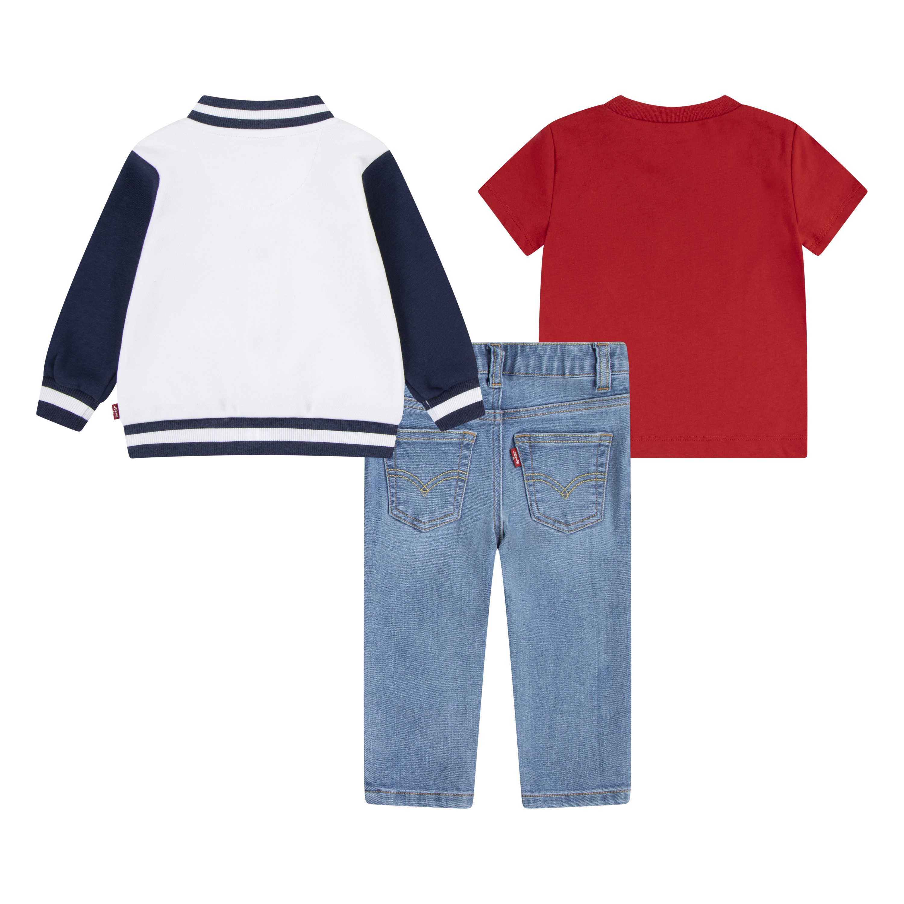 Levi's Kidswear Shirt broek jas BOMBER, TEE & DENIM PANT SET (3-delig)