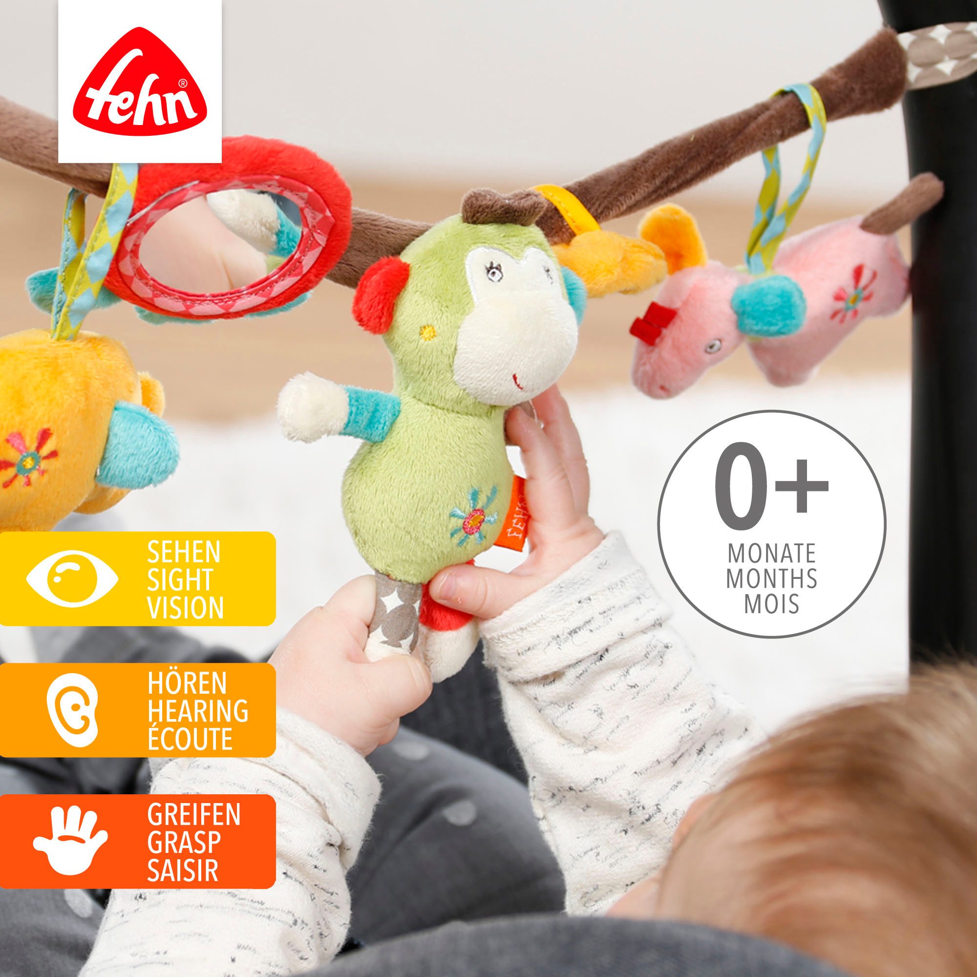 Fehn Kinderwagenketting Classic Stars, safari