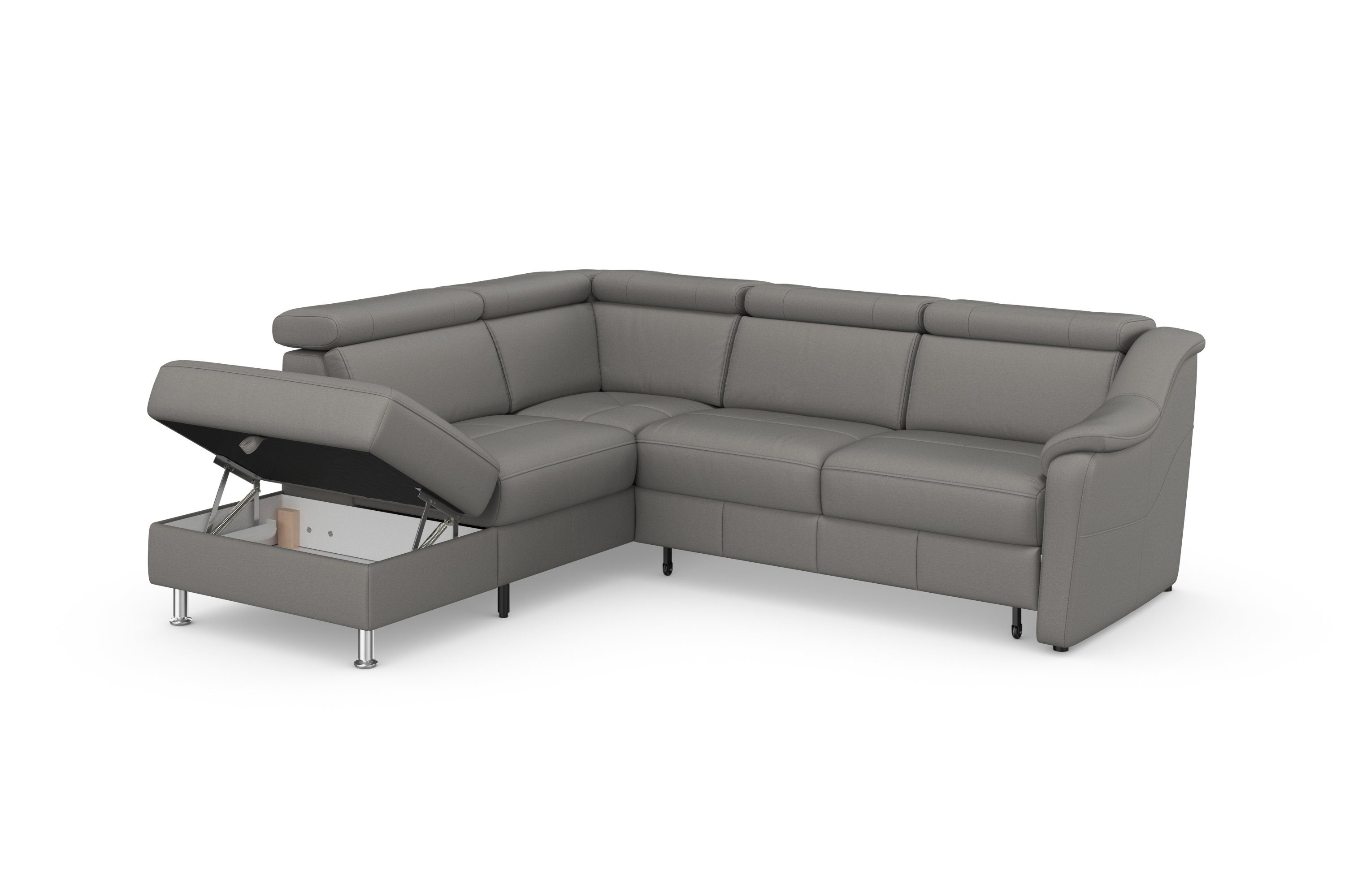 sit&more Hoekbank Freetown L-vorm met verstelbare hoofdsteun en comfortabele binnenvering