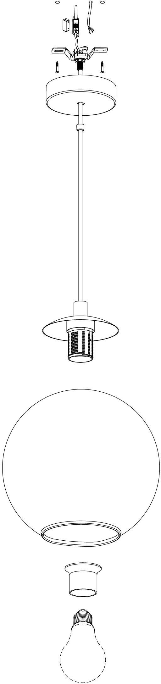 EGLO Hanglamp ARISCANI Hanglamp, dimbaar (1 stuk)