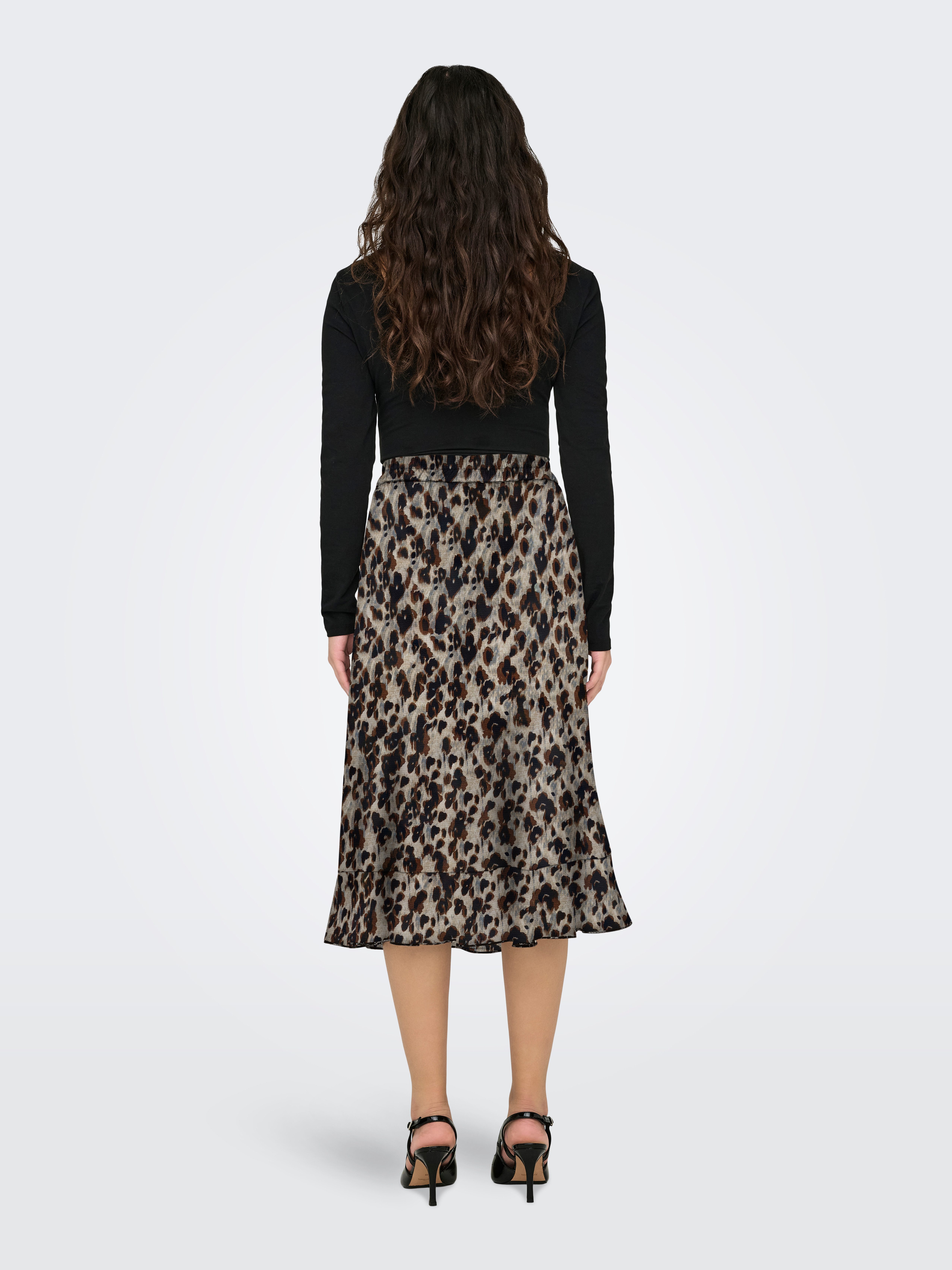 Only Wikkelrok ONLCARLY FLOUNCE LONG SKIRT