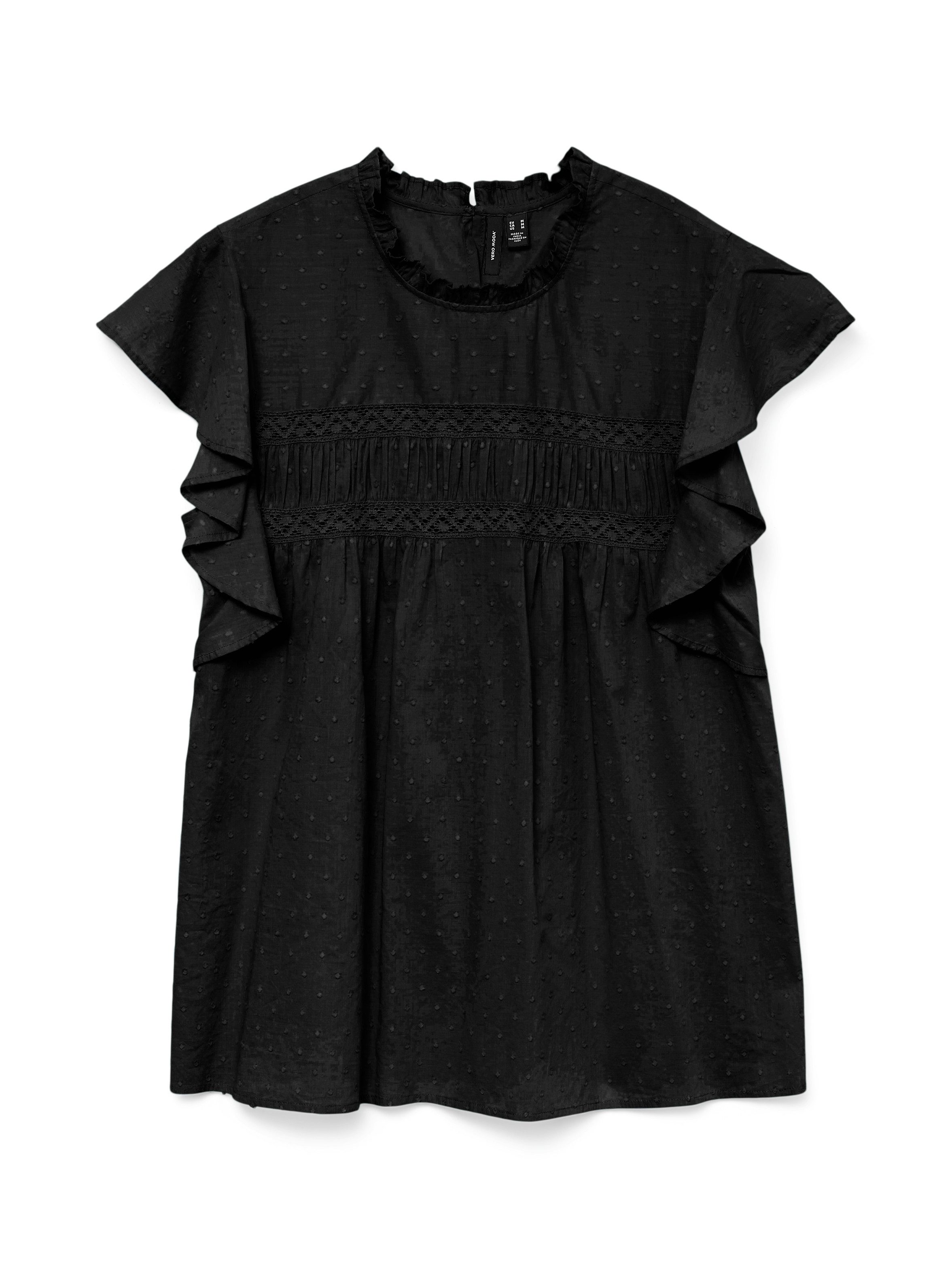 Vero Moda Shirt VMTRINE SL LACE TOP WVN NOOS