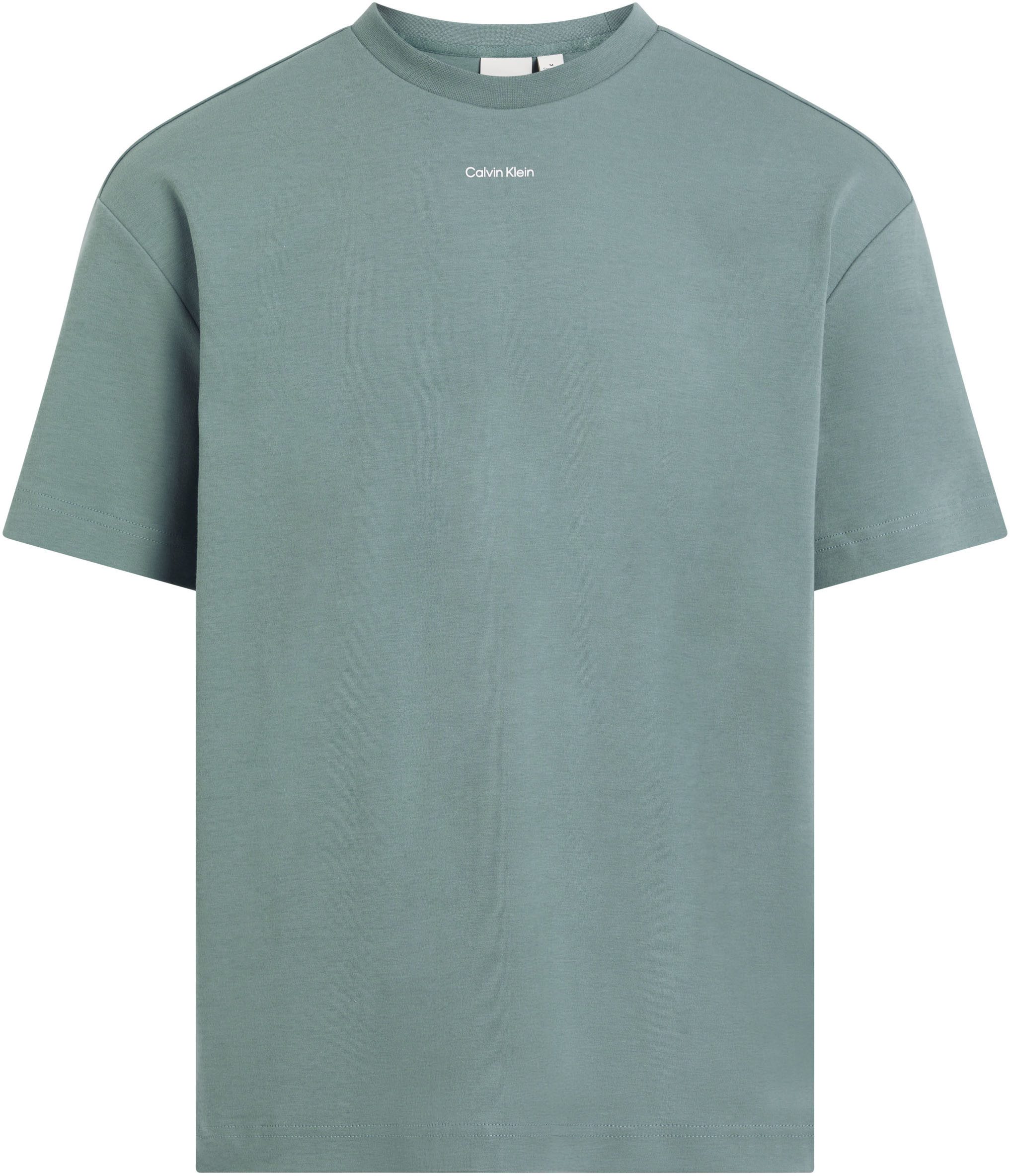 Calvin Klein T-shirt BT_NANO LOGO INTERLOCK T-SHIRT in grote maten met logo-opschrift