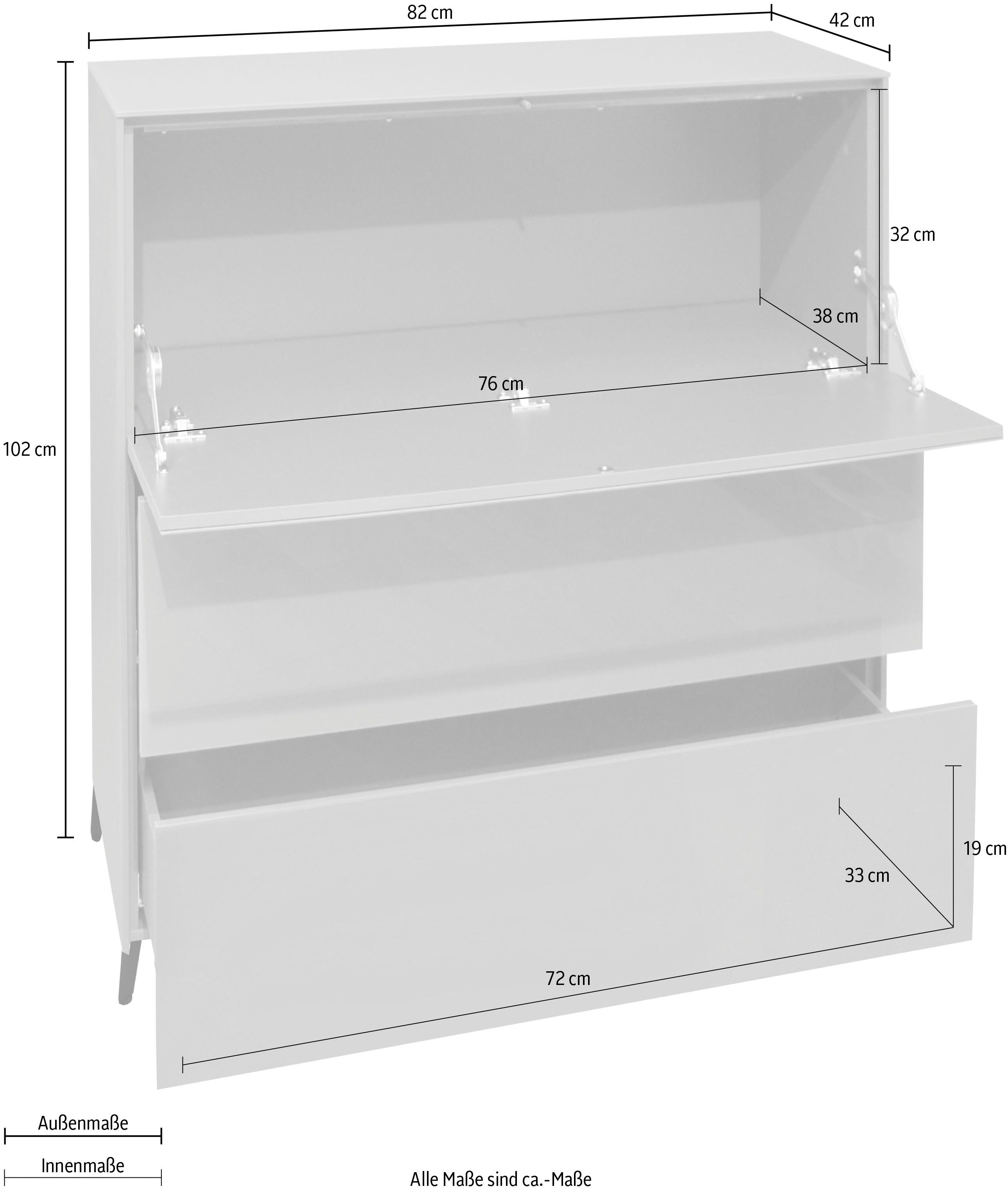 Mäusbacher Kast Imola BESTSELLER! Mäusbacher commode met glasfront en glazen bovenblad