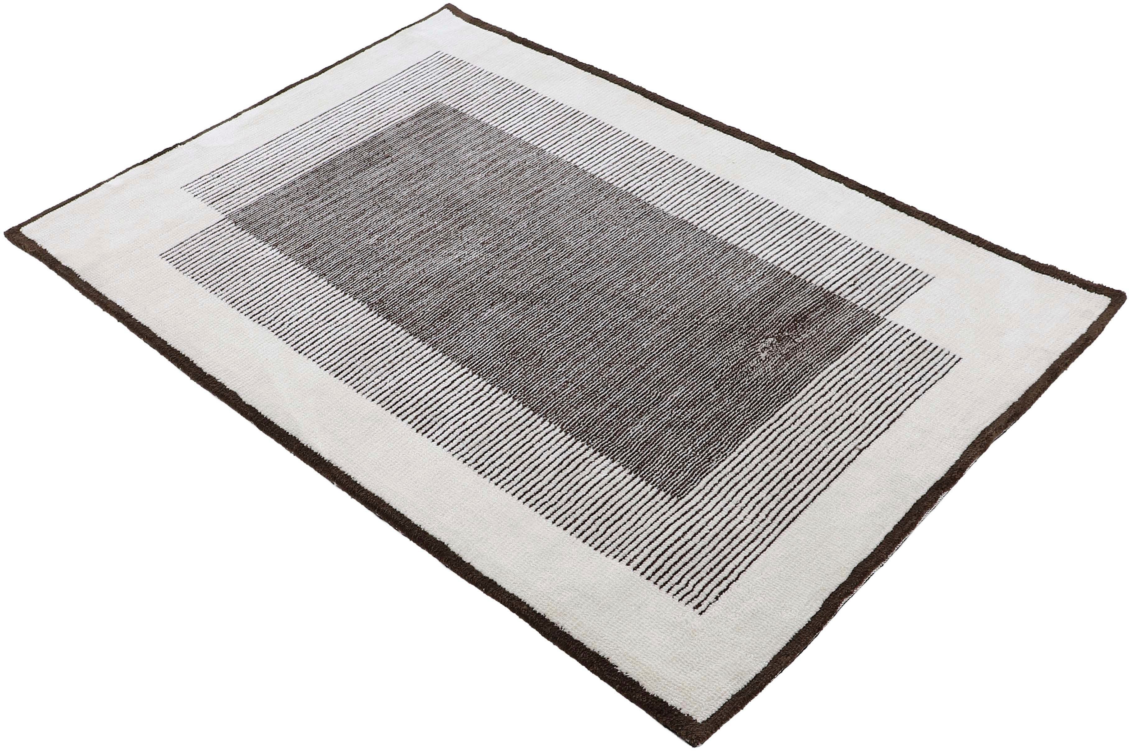 carpetfine Vloerkleed Holly 7 geometrisch ontwerp, gestreept, hoog-laag structuur
