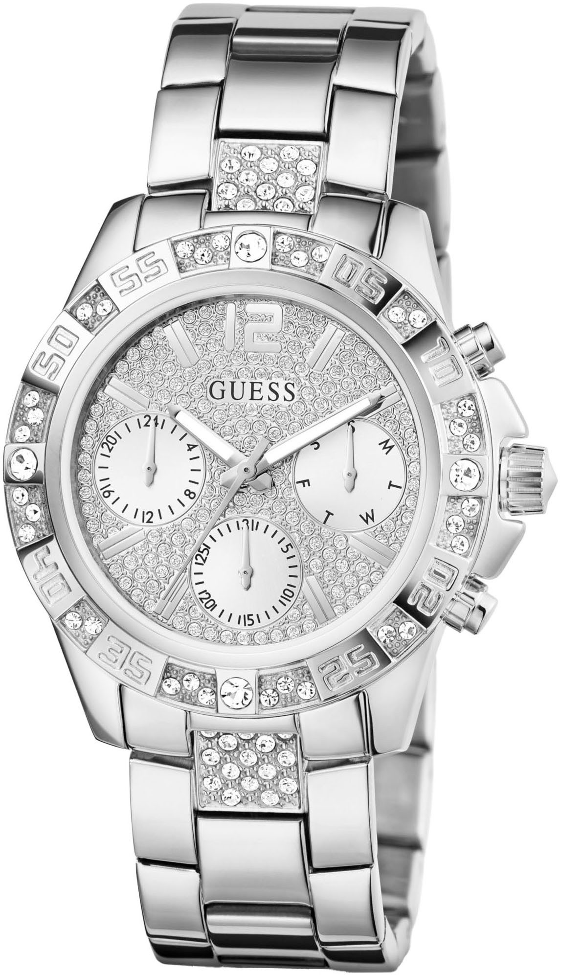 Guess Multifunctioneel horloge Majesty Quartz horloge, armbanduhr, dameshorloge, datum, roestvrijstalen band