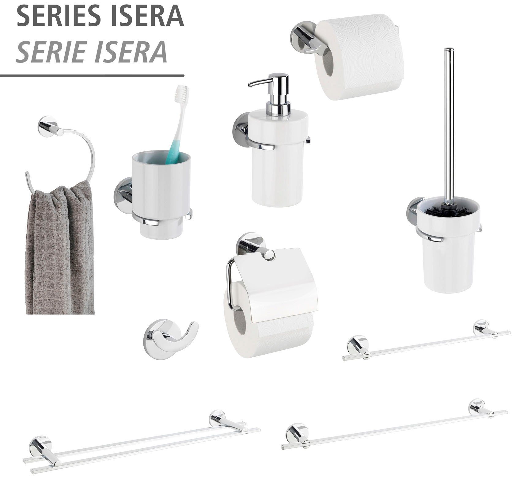 WENKO Handdoekstang UV-Loc® Isera bevestigen zonder boren