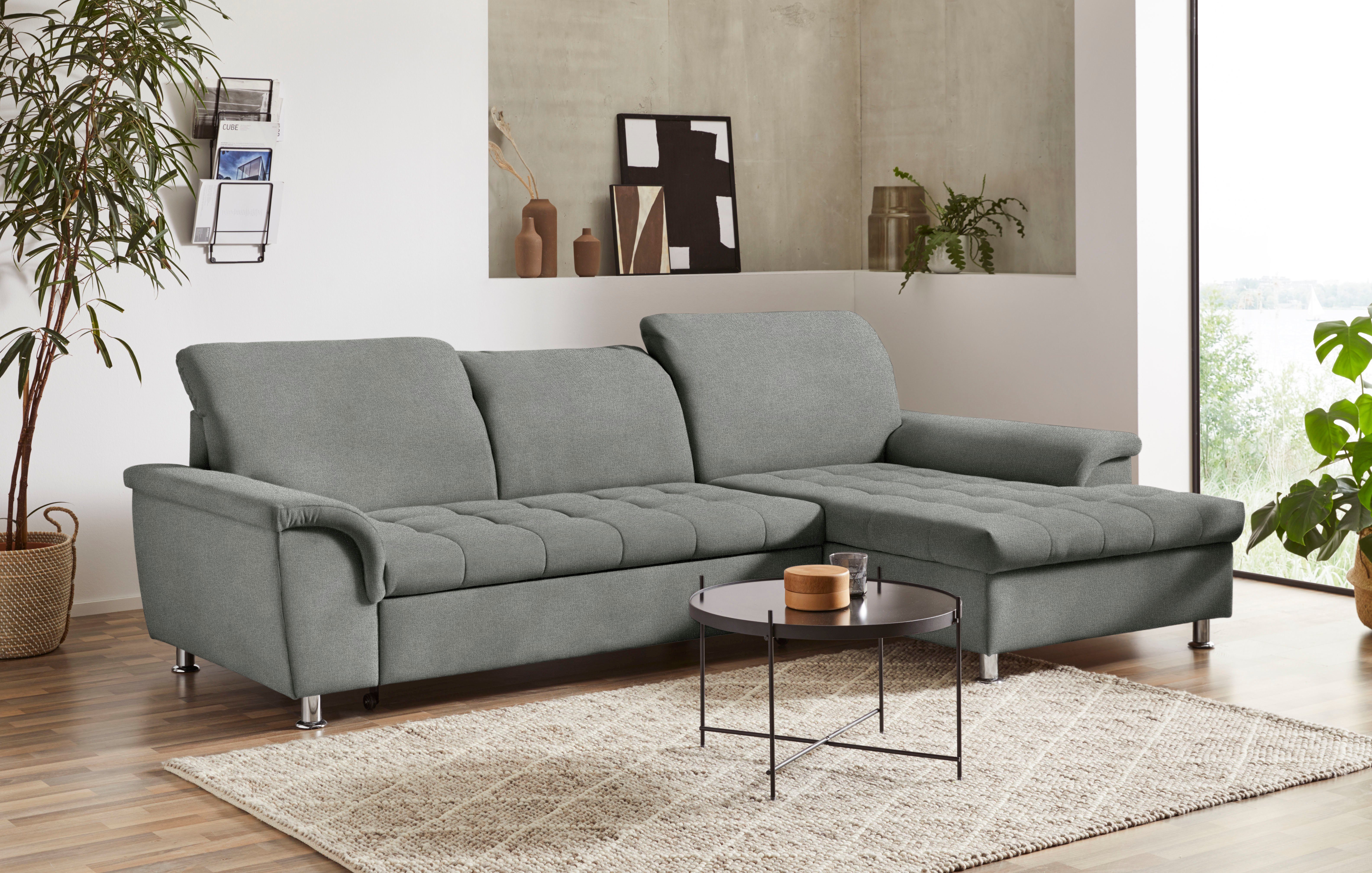 DOMO collection Hoekbank Franzi, tijdloos en elegant, moderne zittingstikking, L-Vorm
