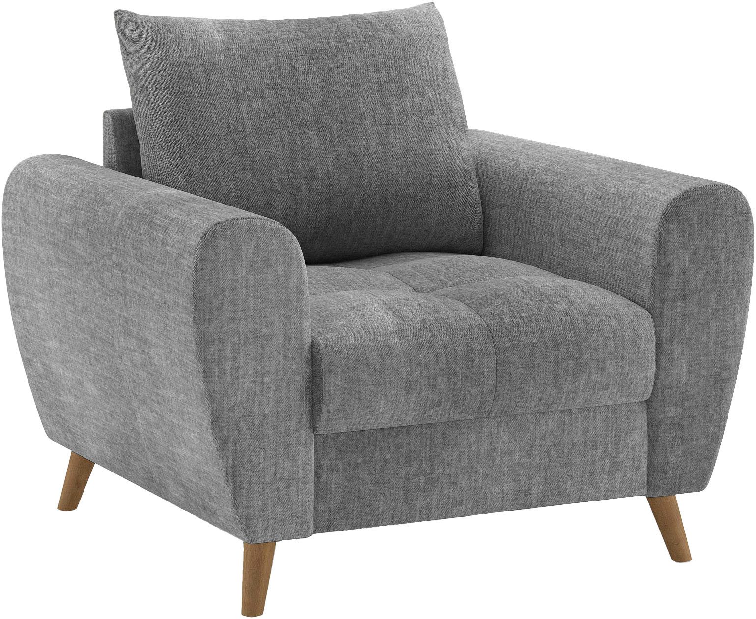 Mr. Couch Fauteuil Blackburn II Geschikt voor de set, optioneel met koudschuim fauteuils grijs