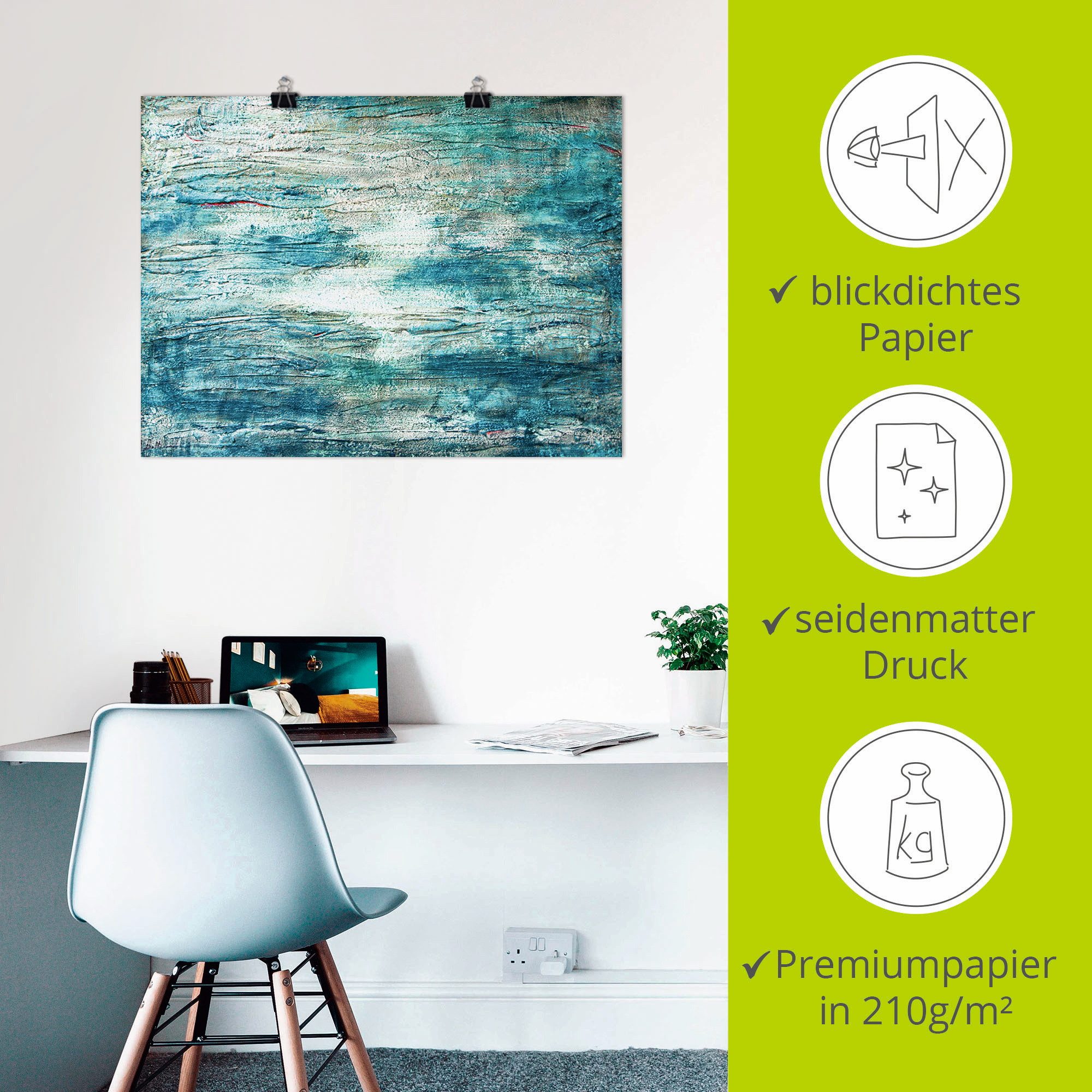 Artland Artprint Abstracte schilderkunst aquarel als artprint op linnen, poster, muursticker in verschillende maten