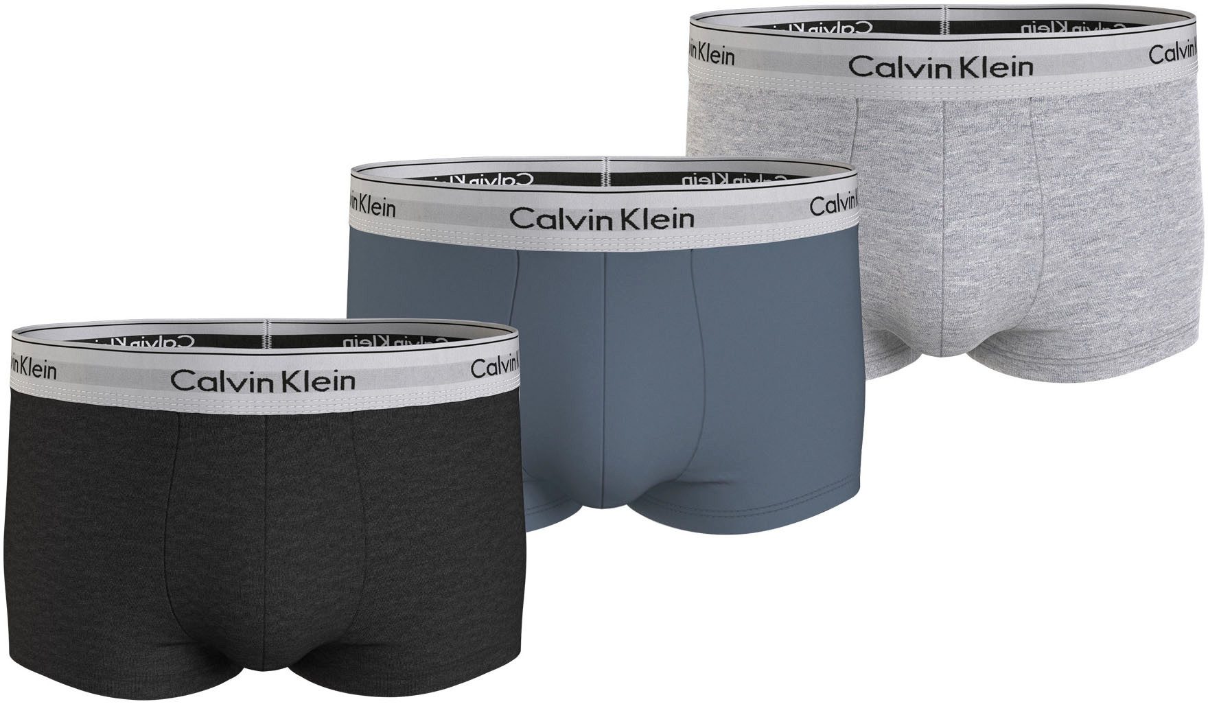 Calvin Klein Trunk LOW RISE TRUNK 3PK met logo-elastische tailleband (3 stuks) (Set van 3)