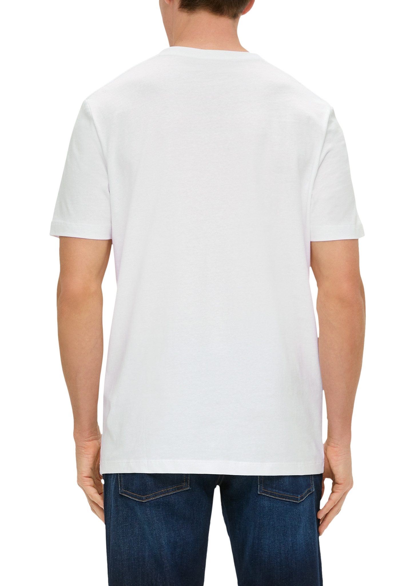 s.Oliver Shirt met V-hals van puur katoen