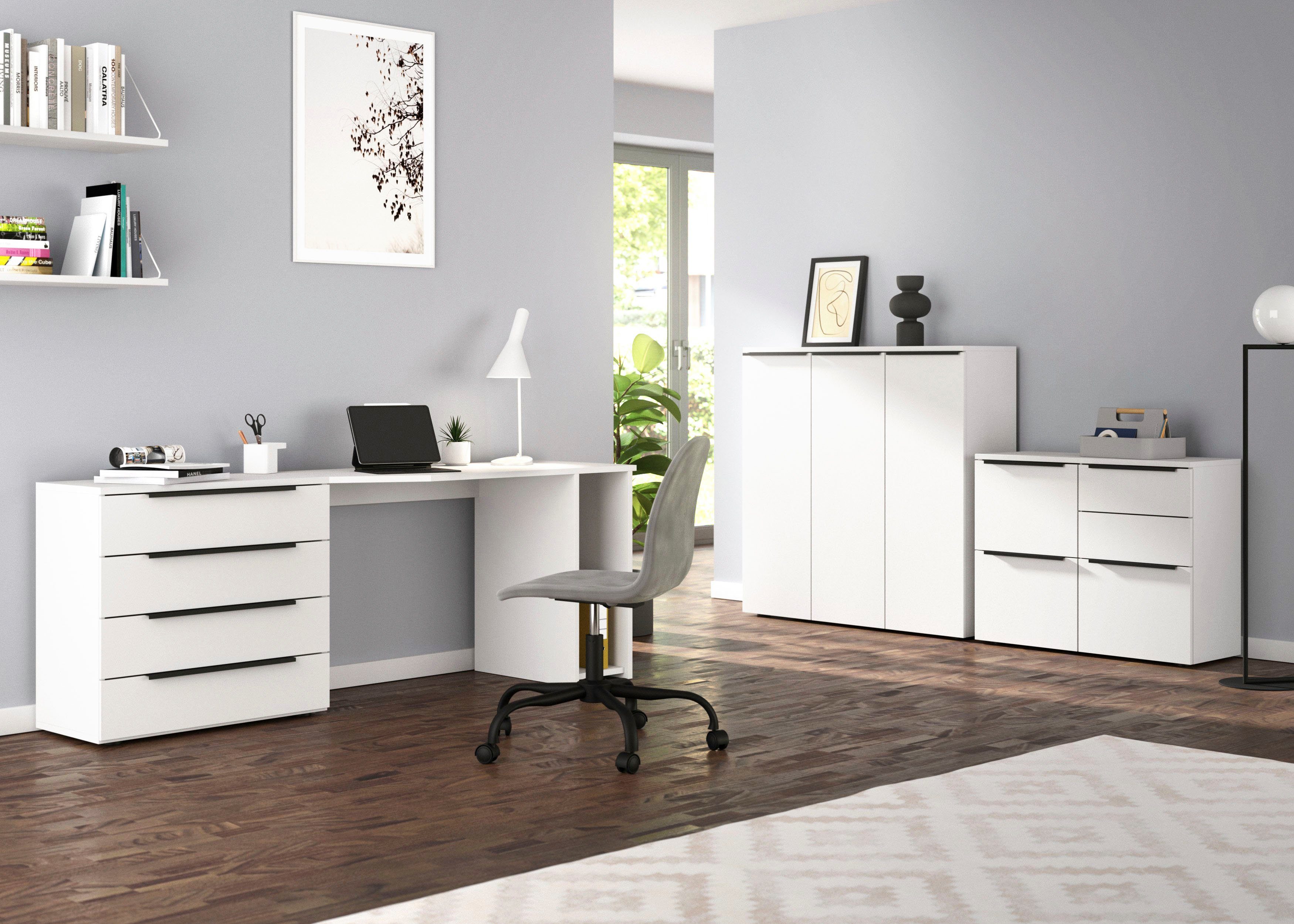 borchardt Möbel Bureau Tom met bergruimte, breedte 196 cm