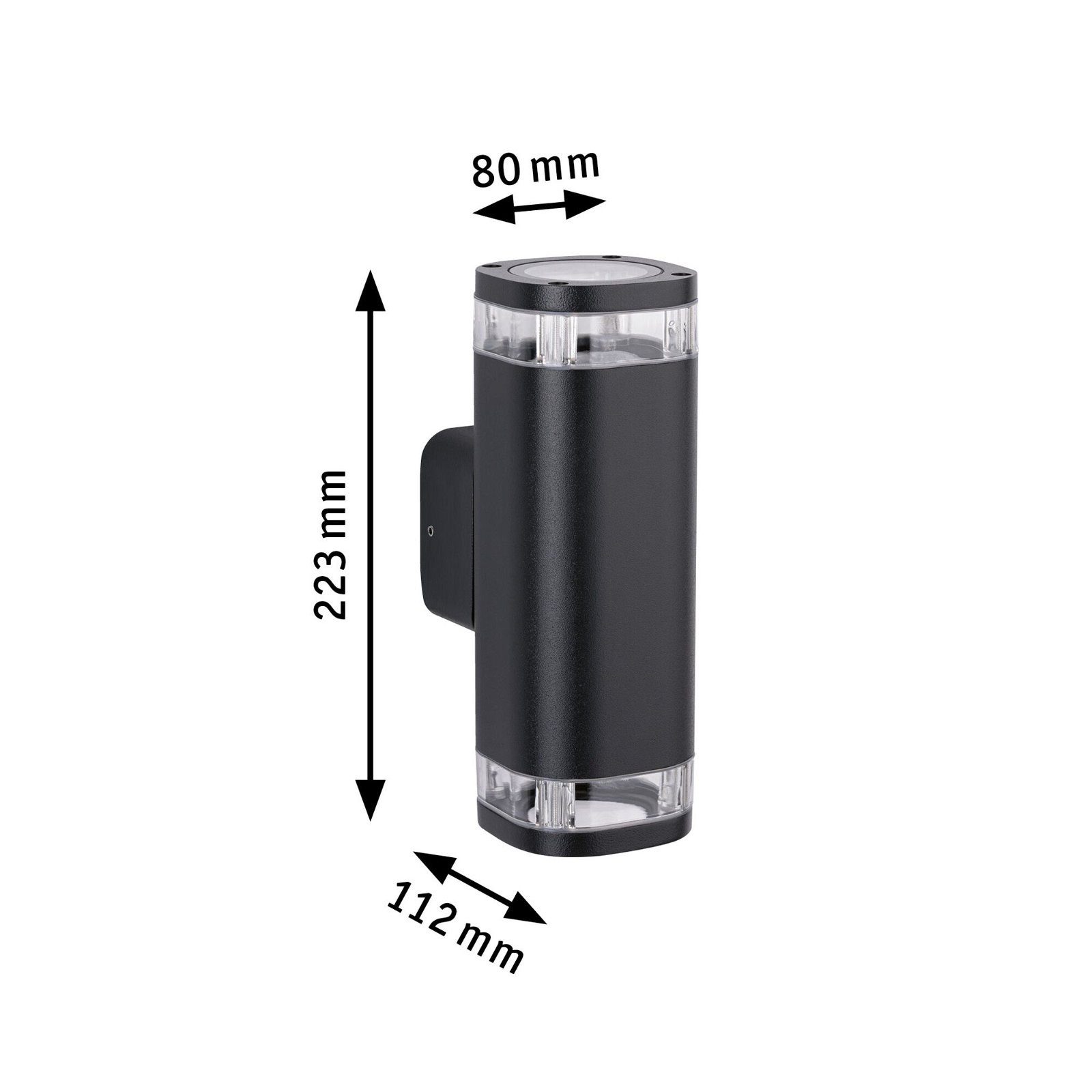 Paulmann Wandlamp voor buiten Colum IP44 80x112mm max. 20W 230V antraciet aluminium (1 stuk)