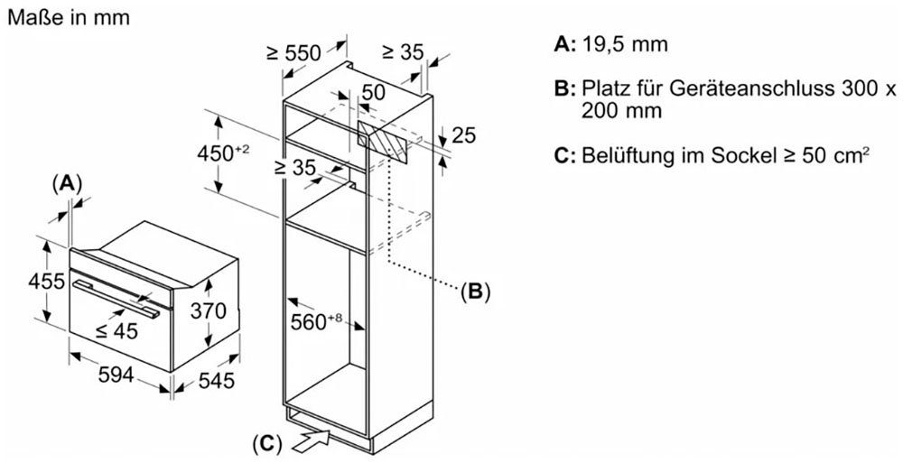 BOSCH Inbouw-magnetron CEG732XB1