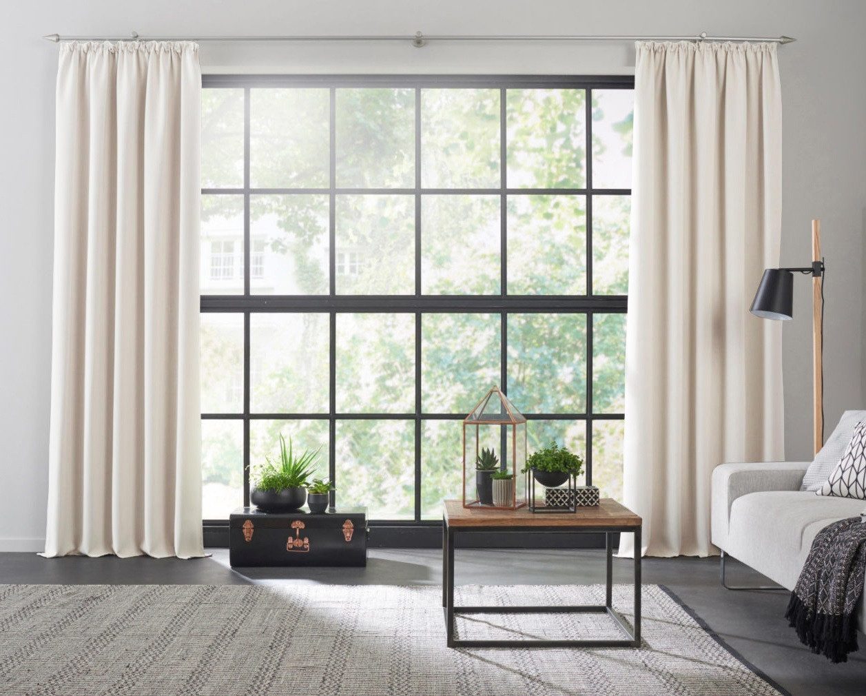 Wirth Gordijn Dim uit (1 stuk) kant & klaar gordijnen maat hxb: 180x145 cm beige