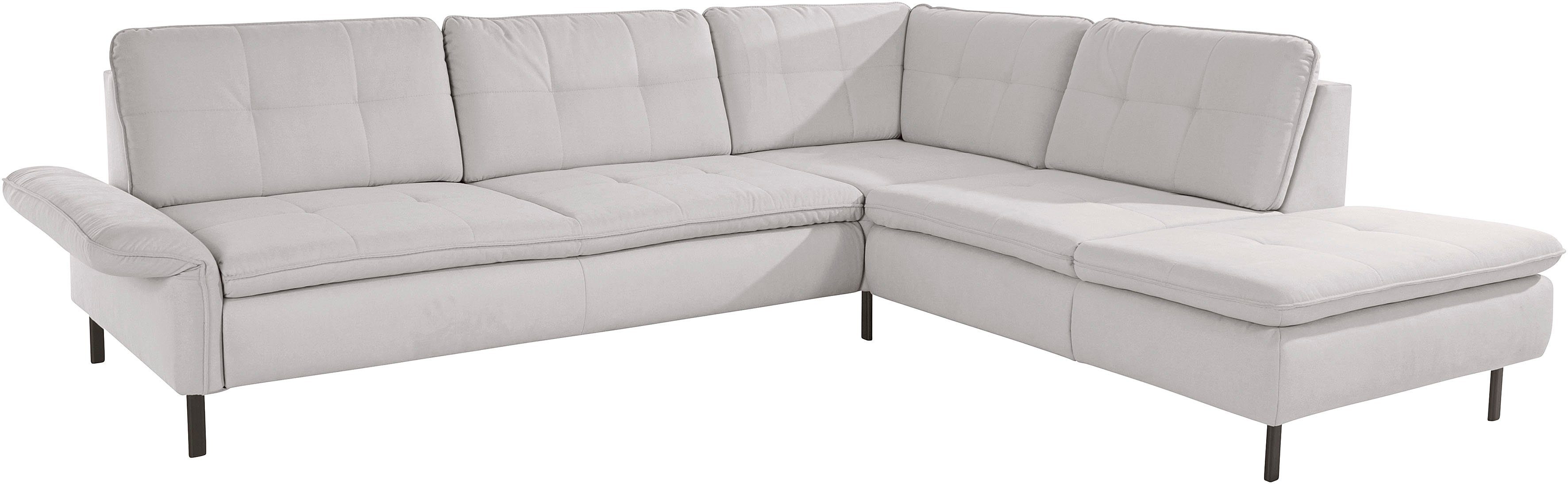 INOSIGN Hoekbank Birkholm L-vorm Verstelbare armleuningen, ook in Easy Clean bekleding - met water te reinigen