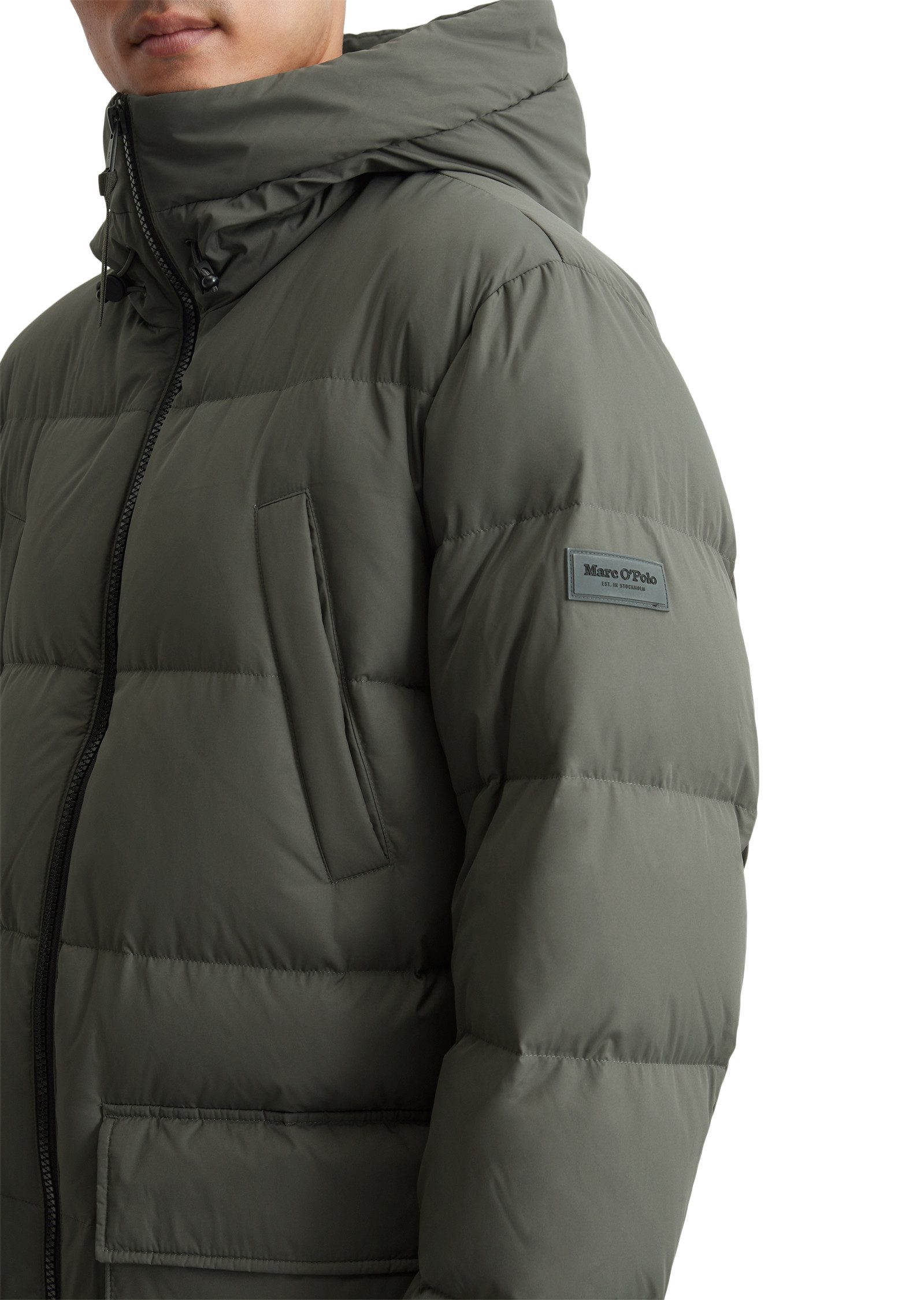 Marc O'Polo Winterjack met capuchon en veel details