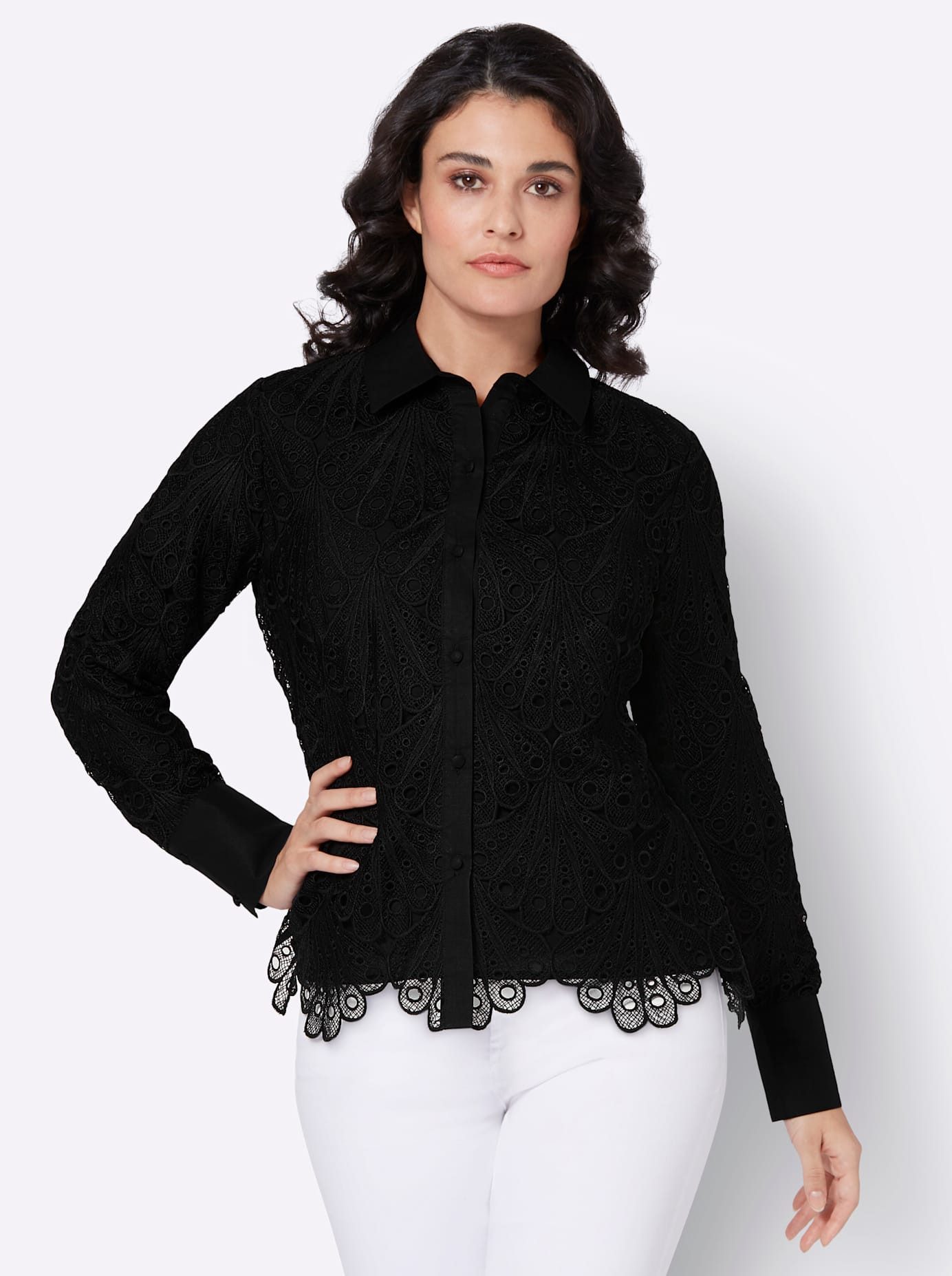 Creation L Kanten blouse