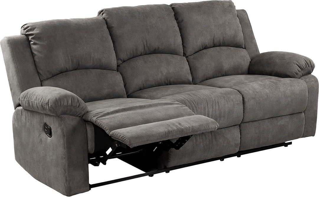 Jockenhöfer Gruppe 3-zitsbank Dakota Ligfunctie met halfautomatische relaxfunctie, TFK bekleding