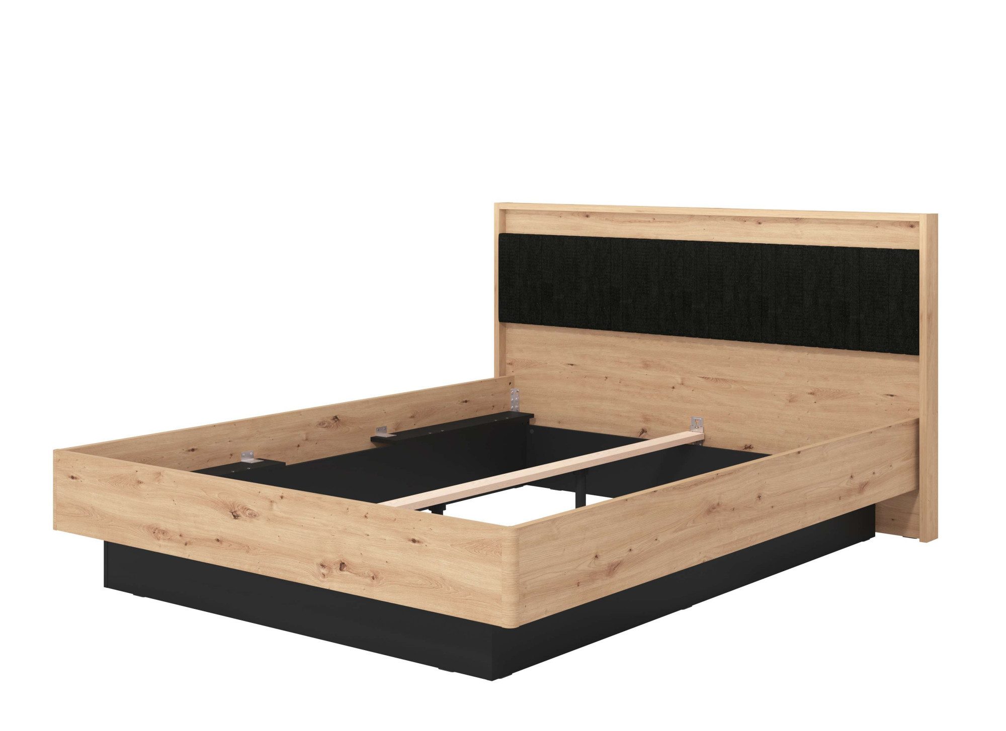 INOSIGN Bedframe Ascalon, gepolsterde rugleuning, bekleed met zachte cordstof Ligoppervlakken 160 of 180x200 cm, FSC®-gecertificeerd houtmateriaal