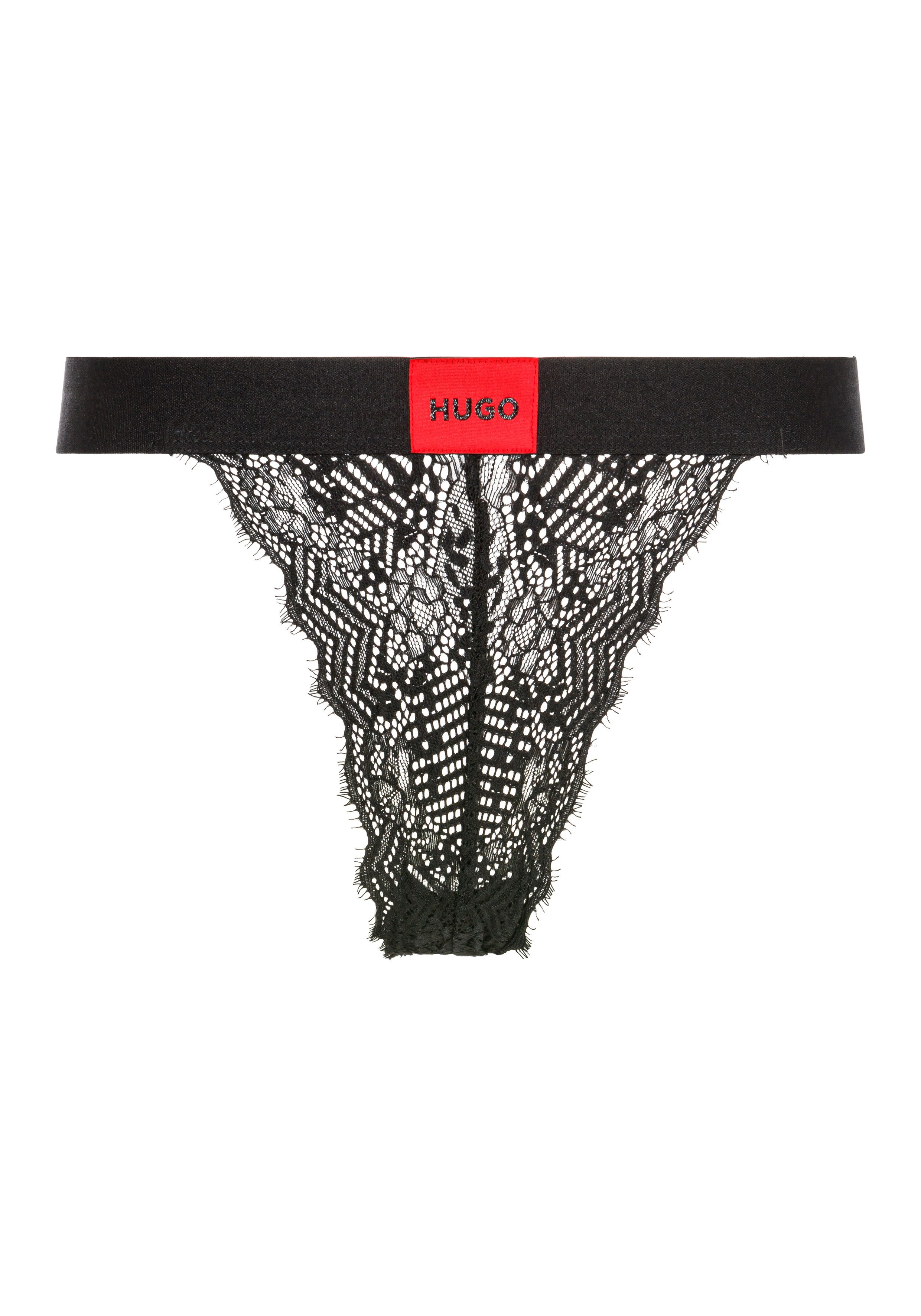 HUGO Slip BRIEF LACE met hugo logo-boord dames slips maat XL zwart