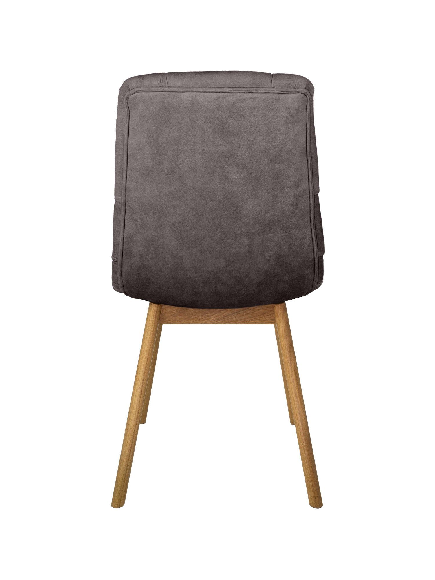 andas Stoel met 4 poten Ramon met massief houten poten, verschillende stoffen en kleuren (set, 2 stuks)