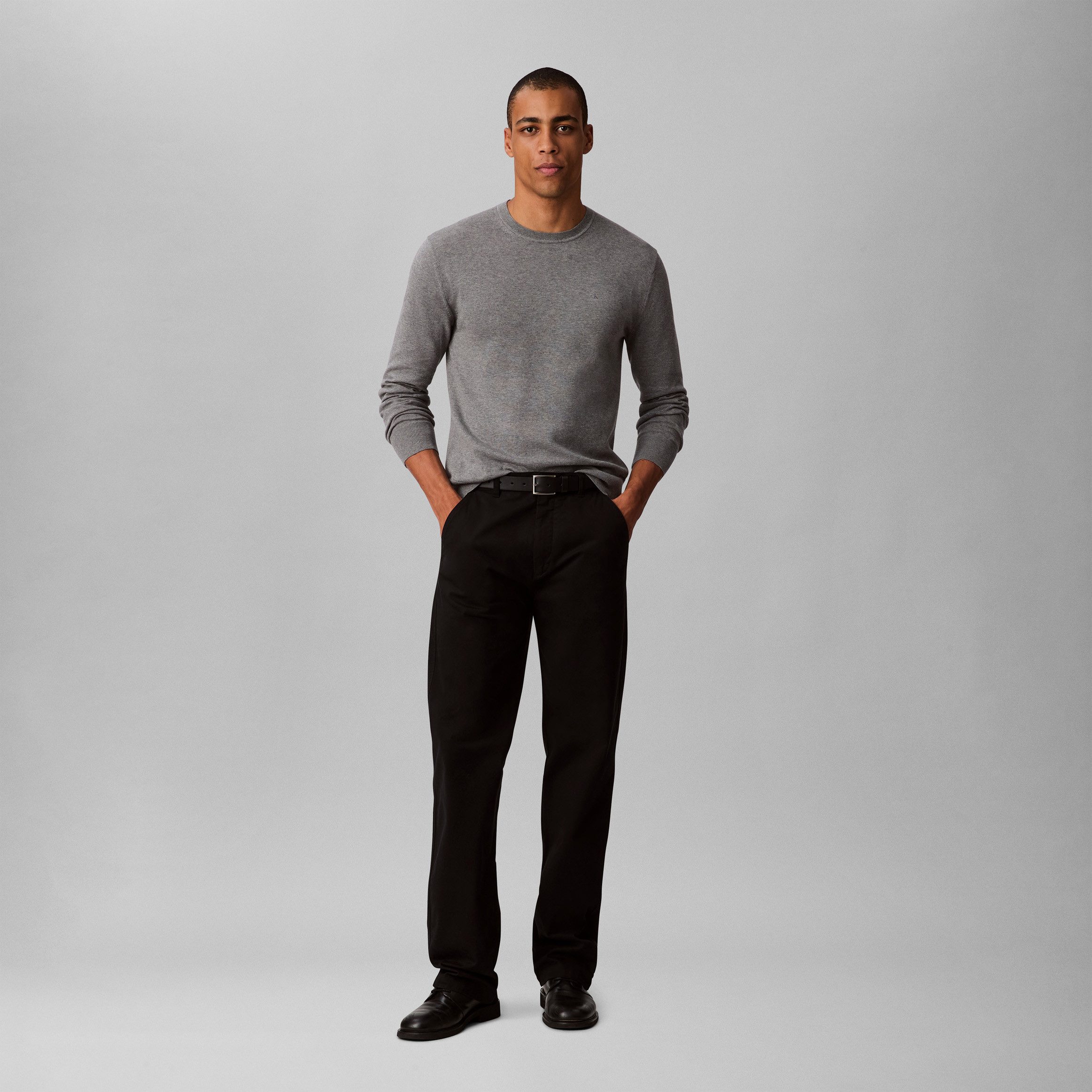 Calvin Klein Gebreide trui LS SUPIMA COTTON CREW 14GG