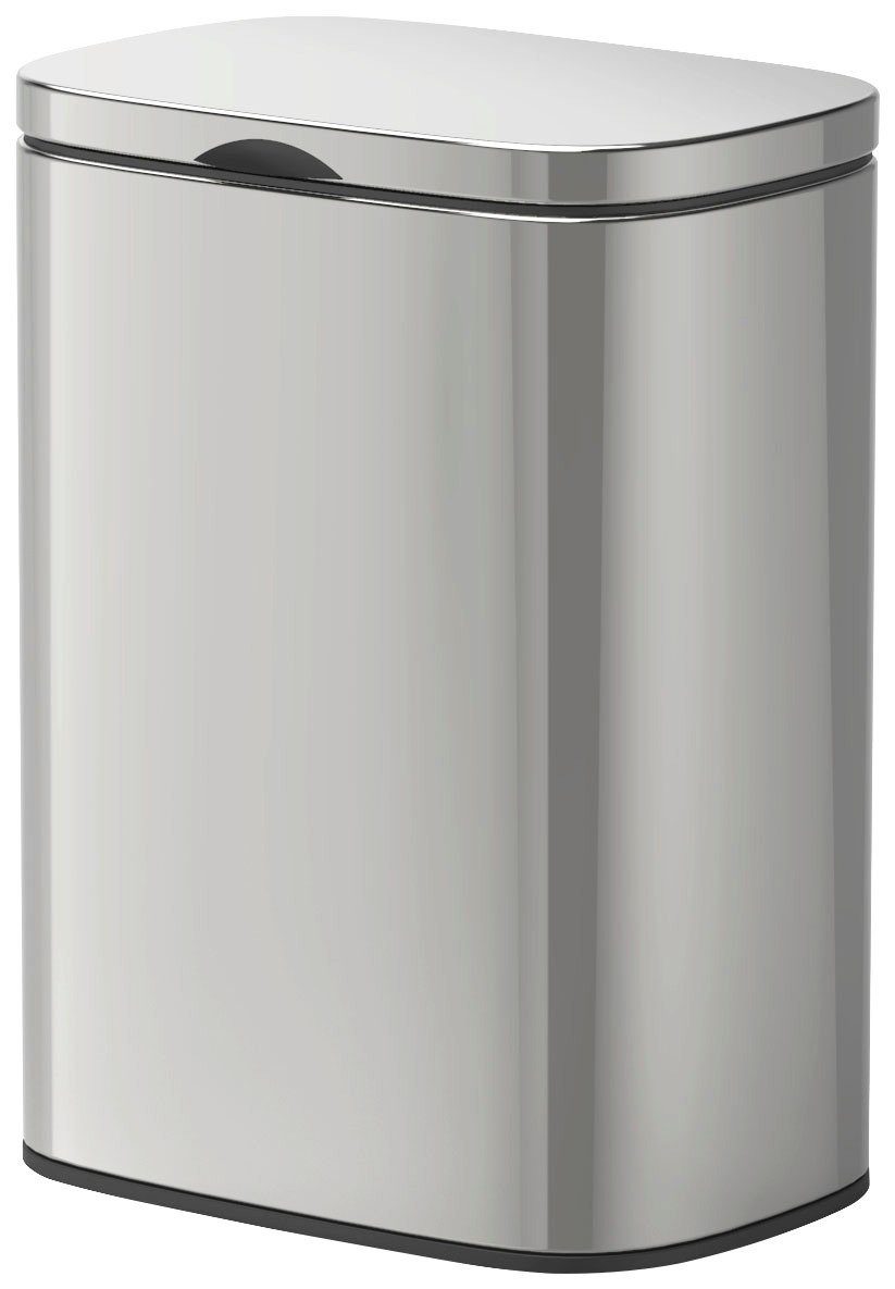 WENKO Tissue-emmer Sare ter bevestiging aan de wand, 5 liter pedaalemmers zilver(kleur)