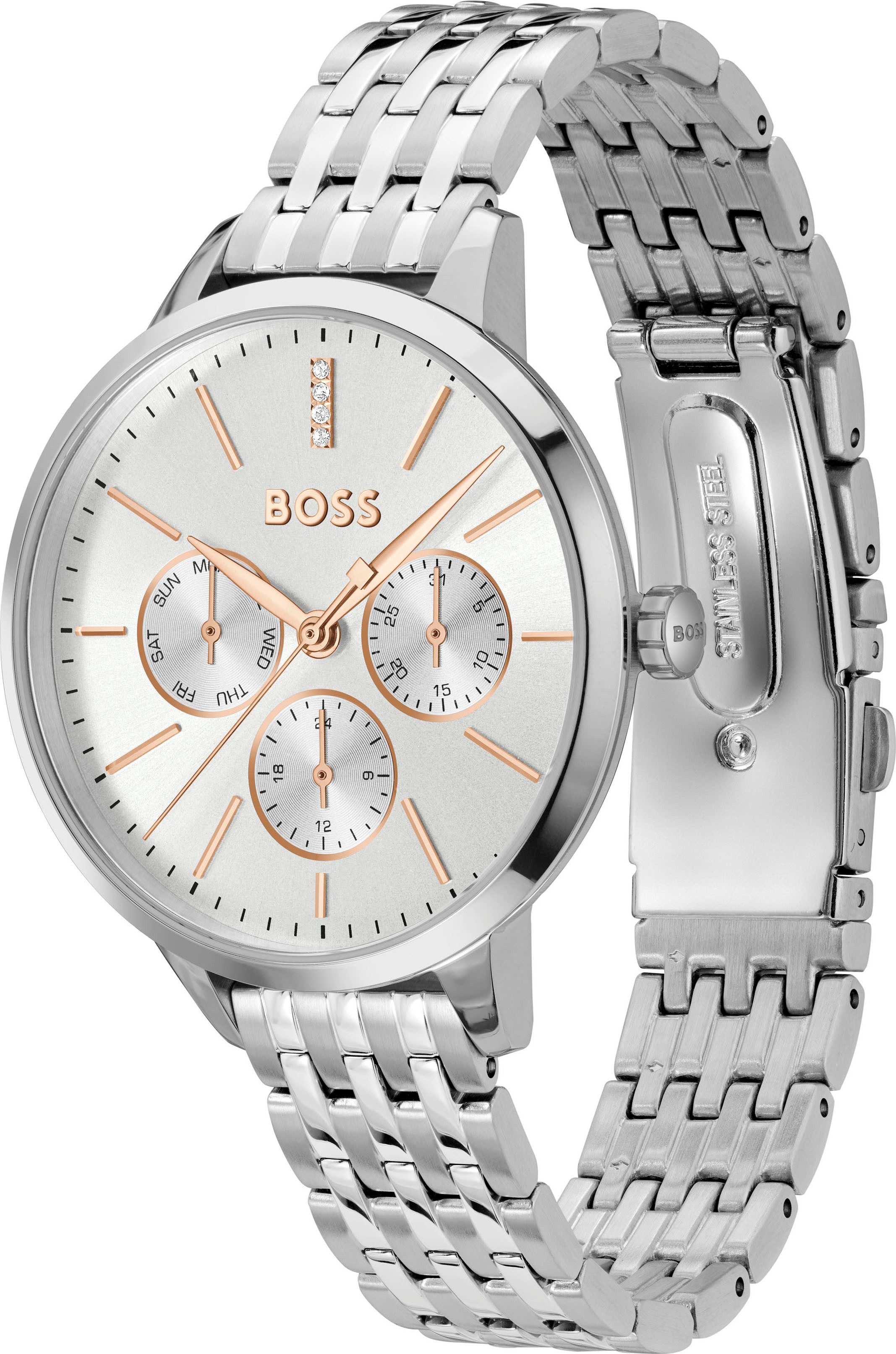 Boss Multifunctioneel horloge Symphony Quartzhorloge, horloge, damenuur, roestvrijstalen band, analoog