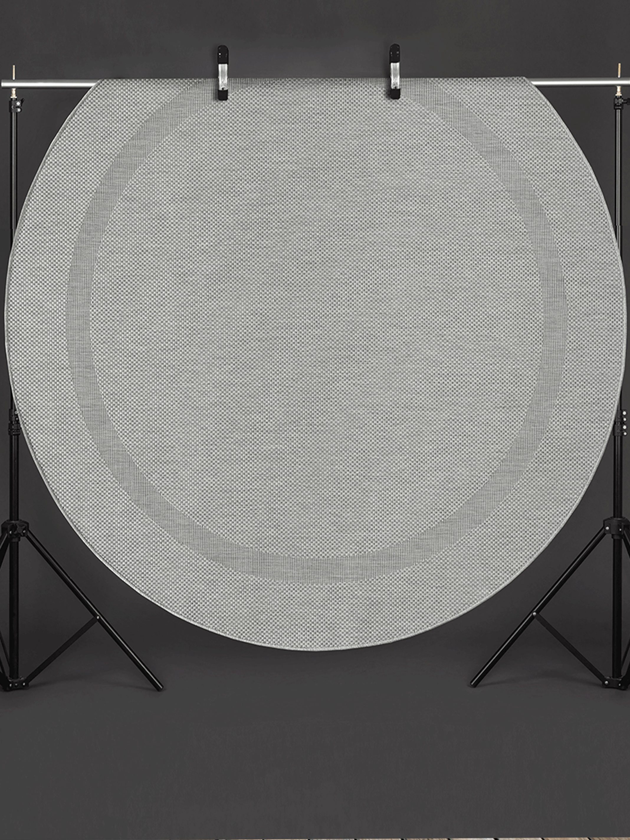 The carpet Vloerkleed Mistra round moderne robuuste binnen- en buitenkleed