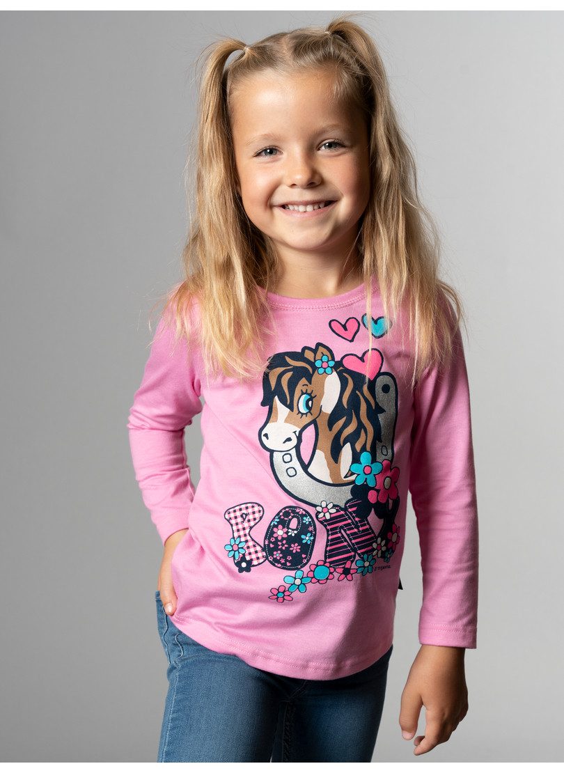 Trigema Longsleeve TRIGEMA langarmshirt met schattige pony print (1-delig)