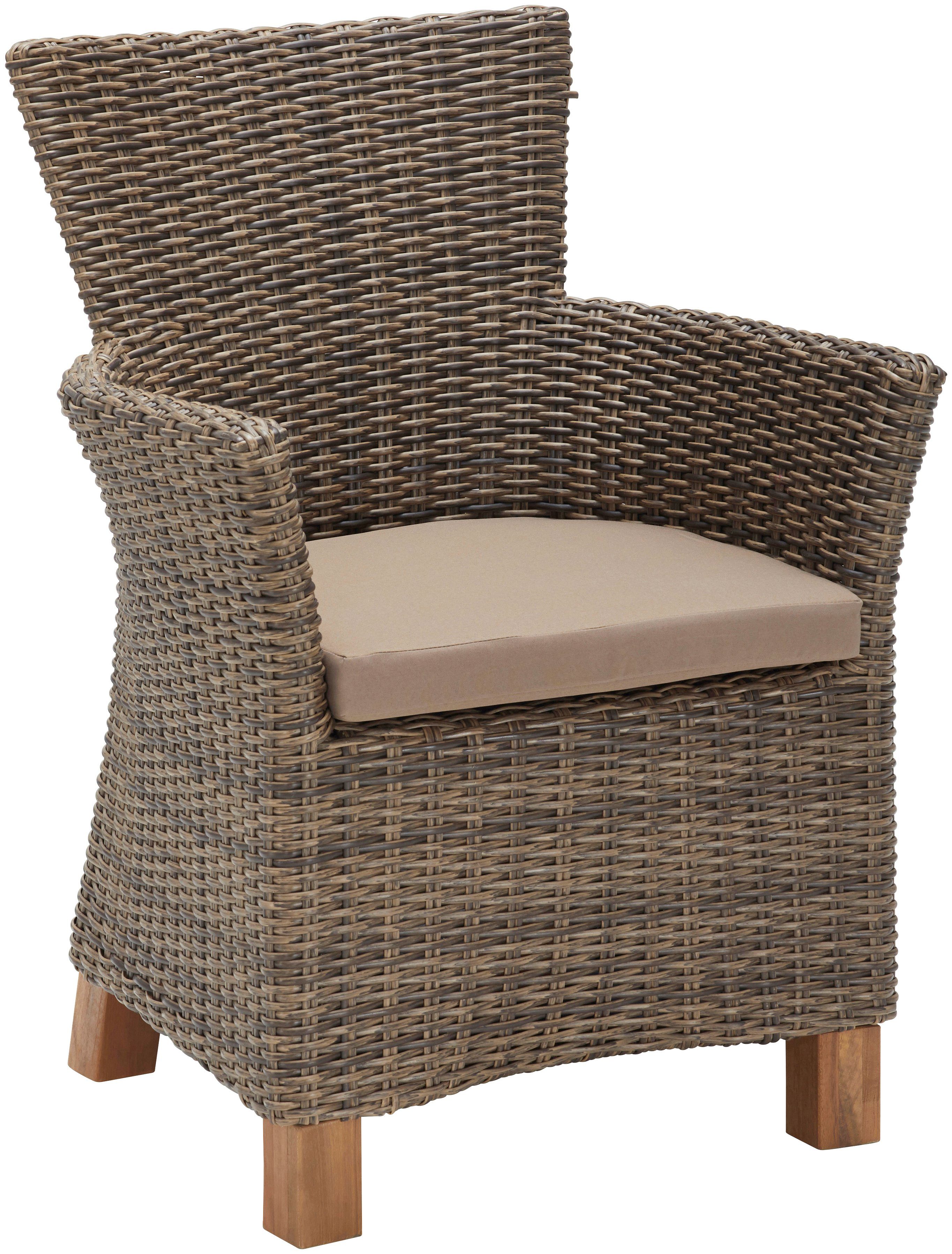MERXX Tuin-eethoek Toscane Aluminium, polyrotan, acaciahout FSC 100%, geschikt voor 6 personen (13-delig)