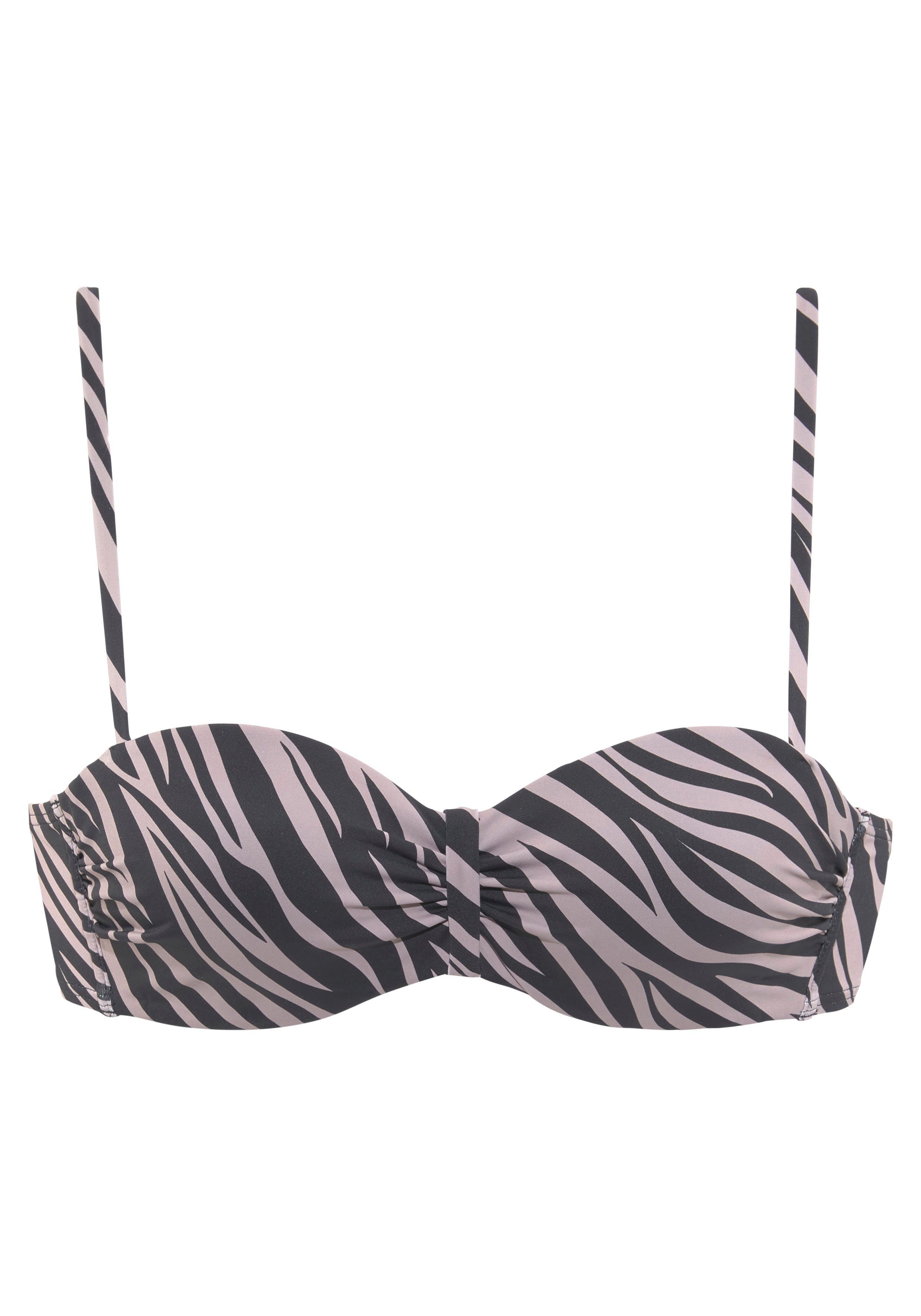Lascana Beugelbikinitop in bandeaumodel Kaa met animaldesign