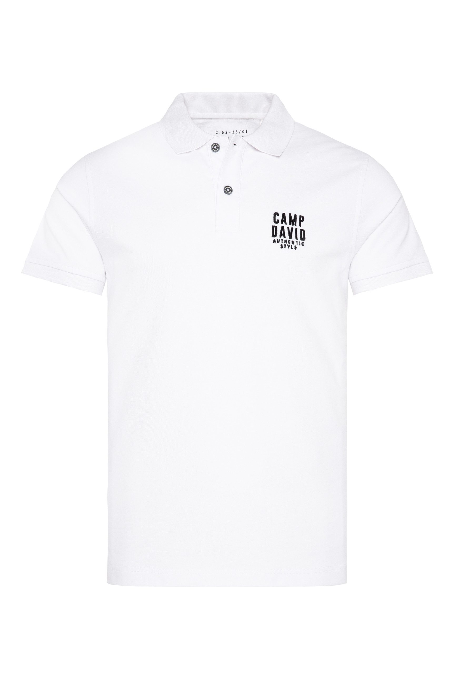CAMP DAVID Poloshirt met kleine logo-borduursel op borsthoogte