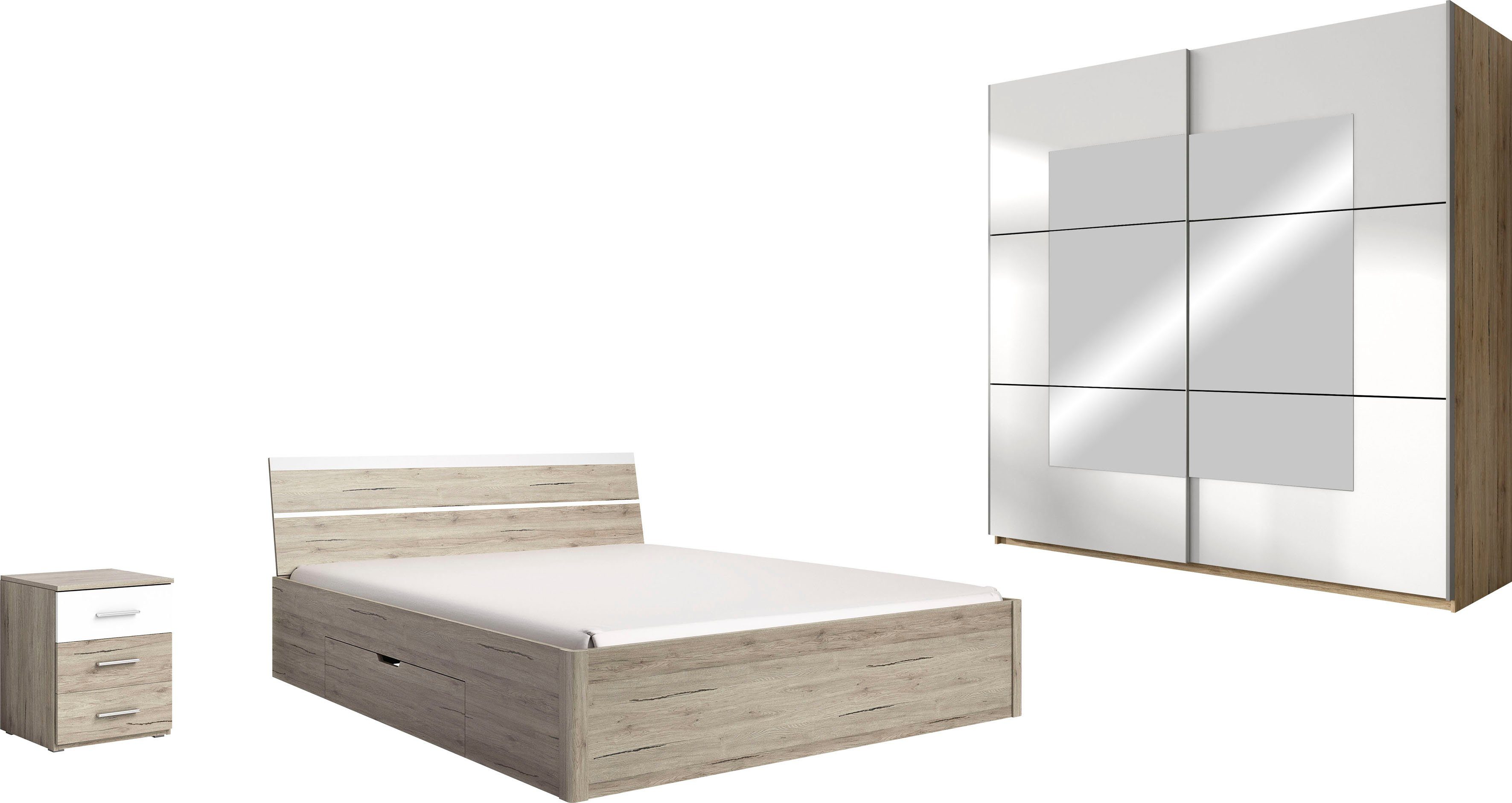 INOSIGN Slaapkamerserie Beta complete slaapkamer in 3 kleuren en 2 bedmaten(4-delig)