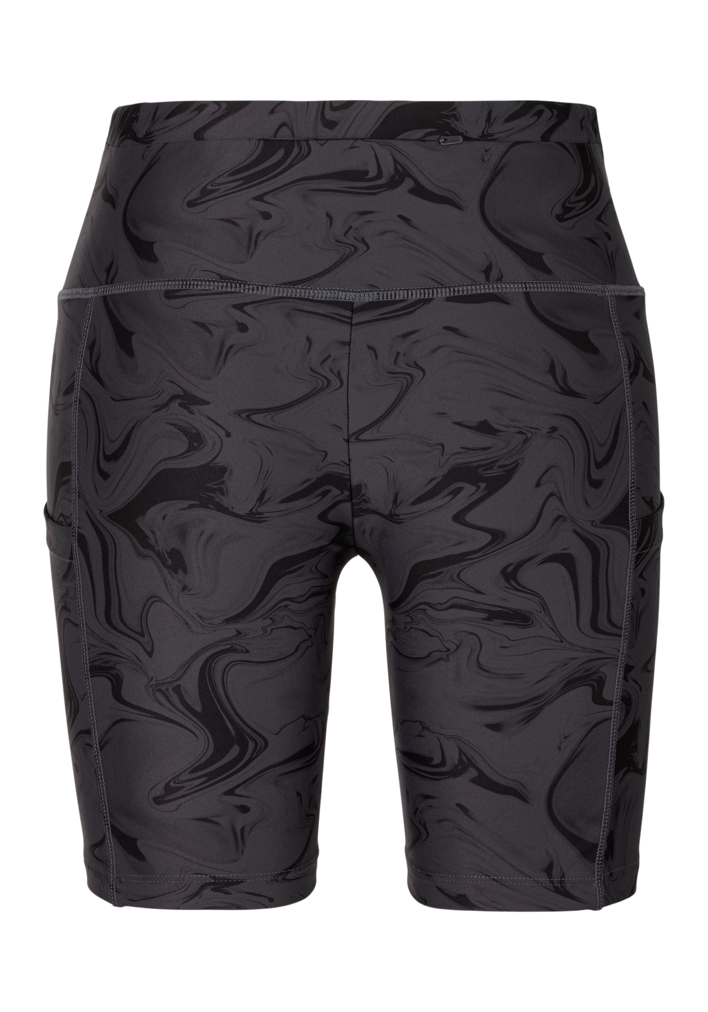 active by Lascana Functionele broek -Sportbroek Sportbroek met allover print en kleine ritszak