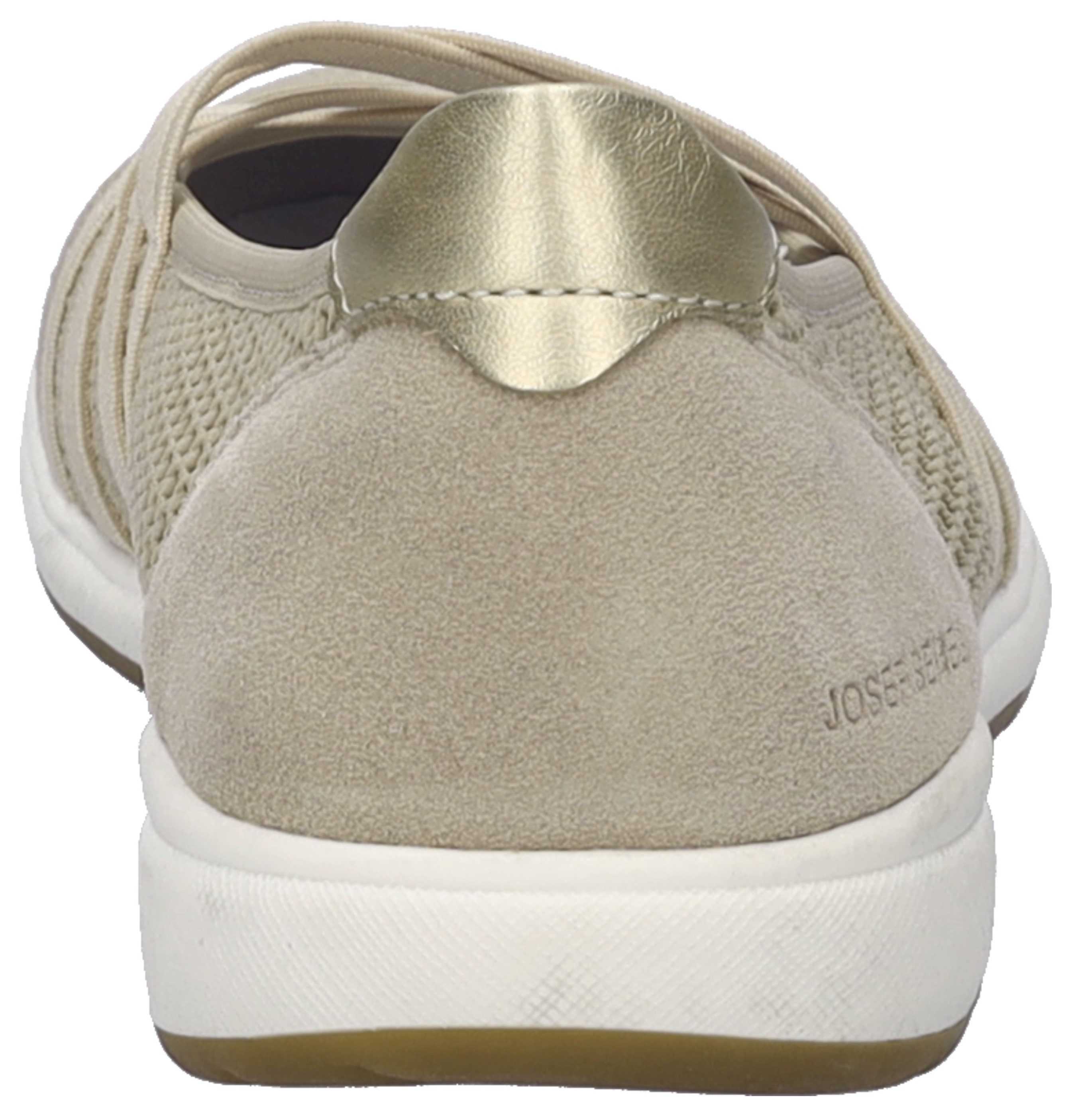 Josef Seibel Ballerina's met riempje Caren 67 , slipper, sneaker, instapschoen met metallic inzet op de hiel