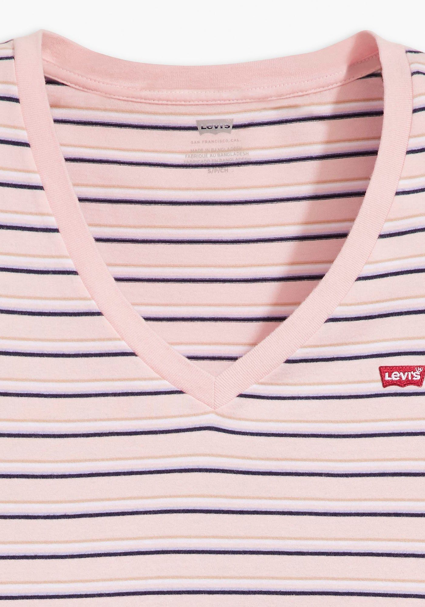 Levi's Shirt met V-hals PERFECT VNECK met mini-batwing-logoborduursel