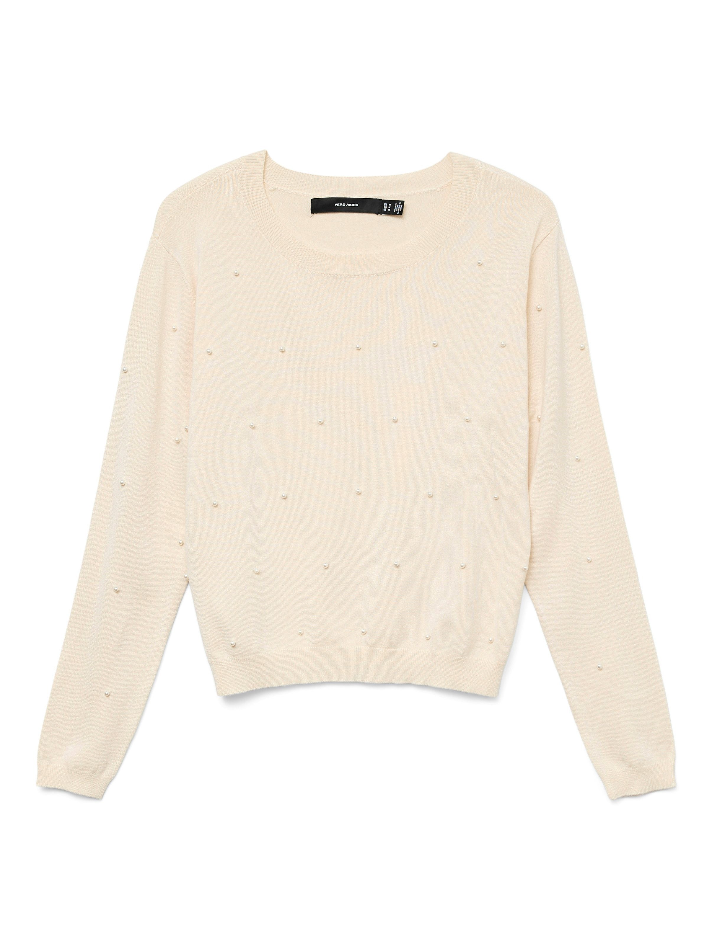 Vero Moda Trui met ronde hals VMGLORY PEARL LS O-NECK PULLOVER BOO