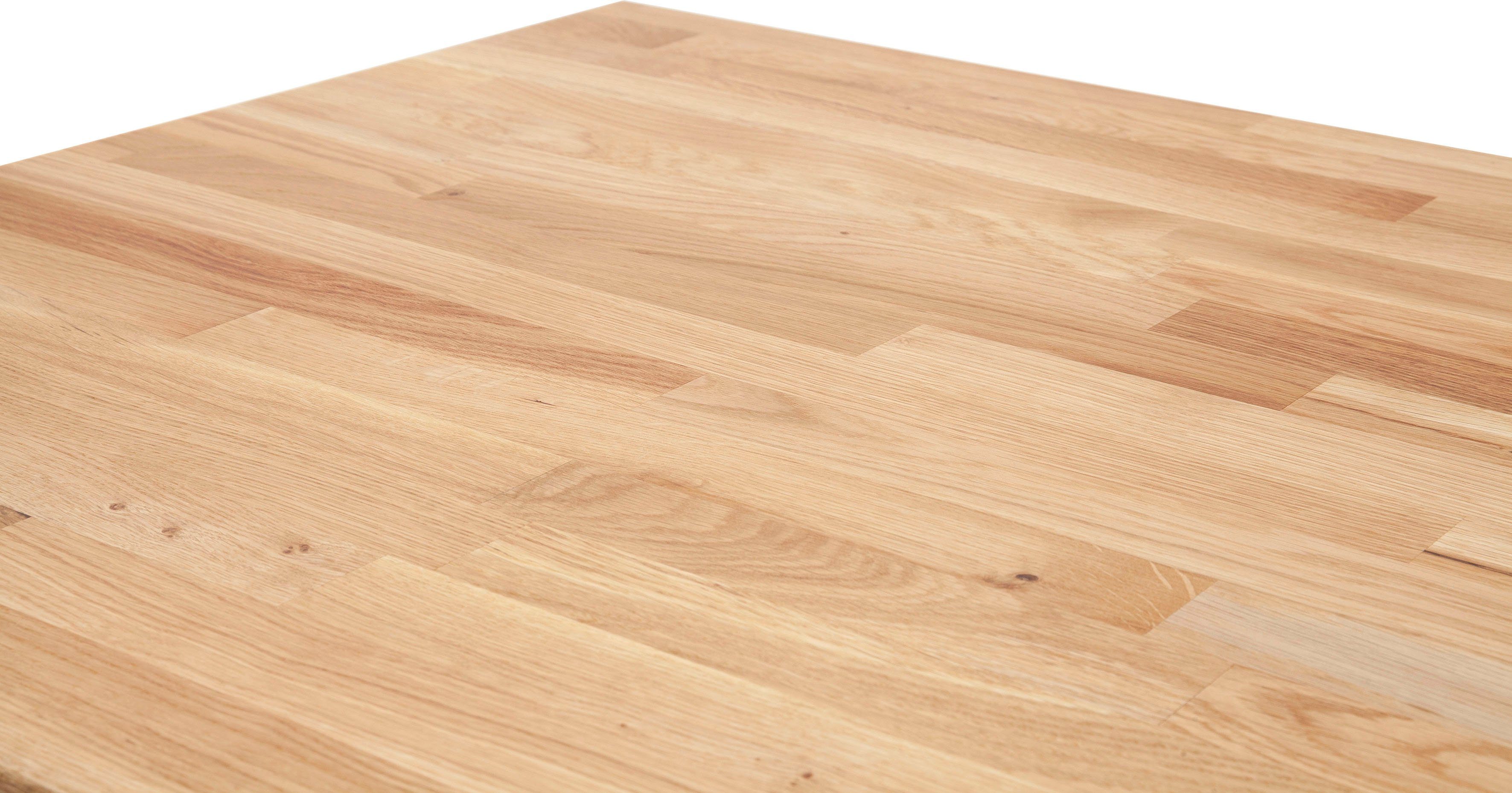 MCA living Eettafel Alfons, TOPSELLER! Massief houten tafel in geolied wildeiken, belastbaar tot 50 kg