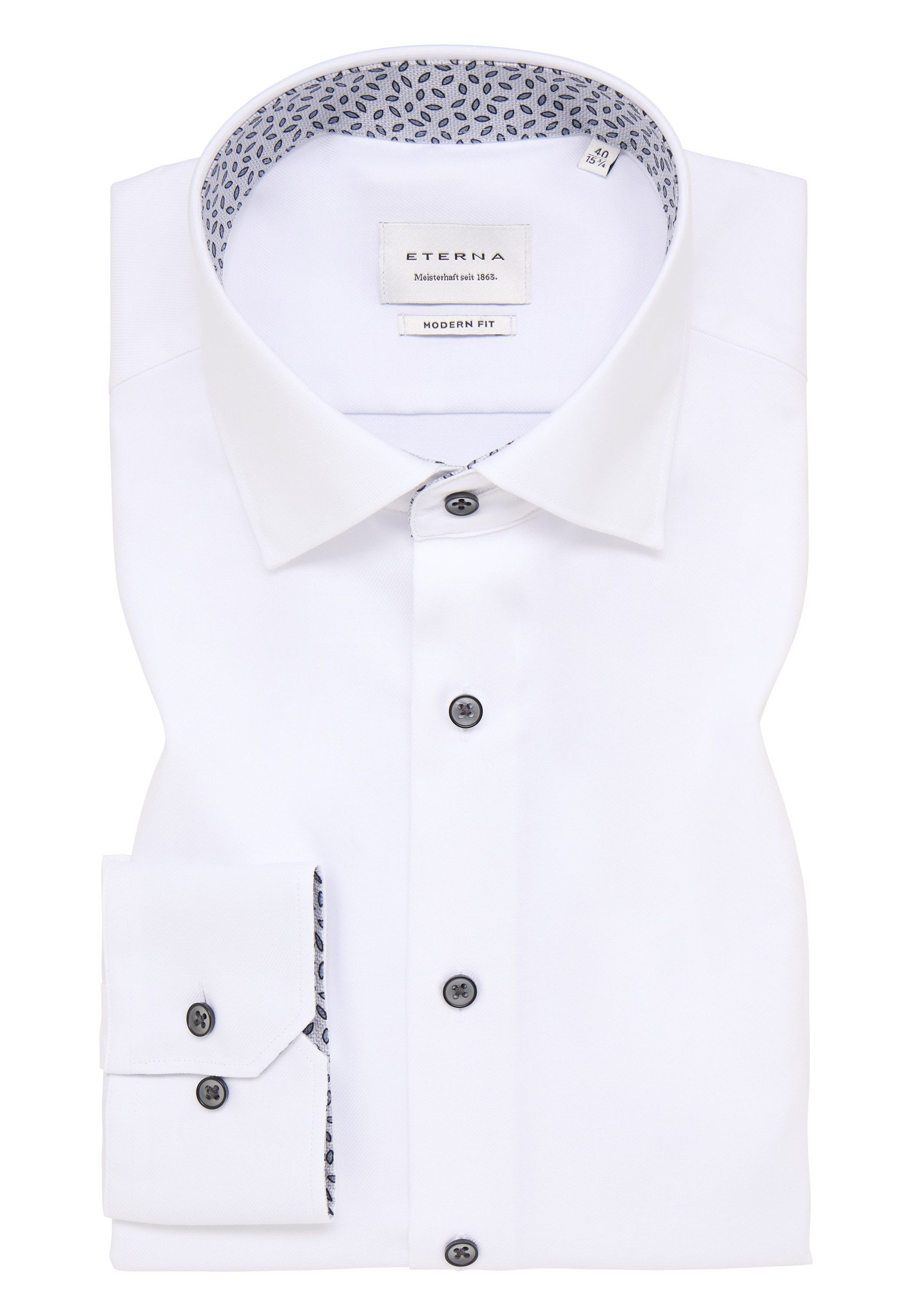 Eterna Overhemd met lange mouwen MODERN FIT NON IRON (strijkvrij)